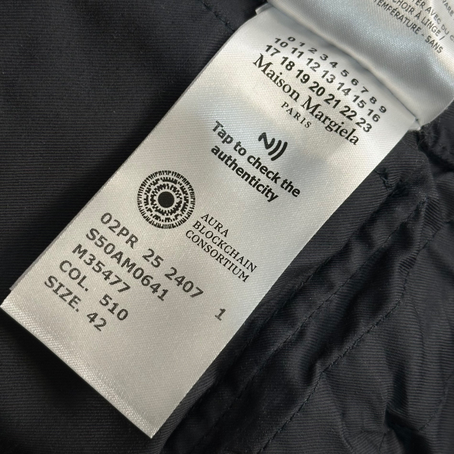 MAISON MARGIELA(メゾンマルジェラ) 25AW Windproof Smock ウィンドプルーフ ミリタリー スモック S50AM0641 42 ネイビー ジャケット アノラック