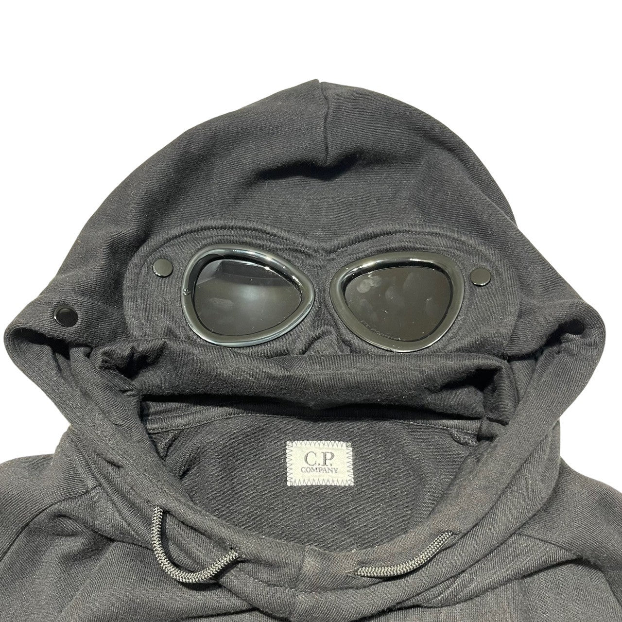 C.P.COMPANY(シーピーカンパニー) Goggle pullover hoodie ゴーグル プルオーバー パーカー CMSS080A 002086W S ブラック フーディ テック