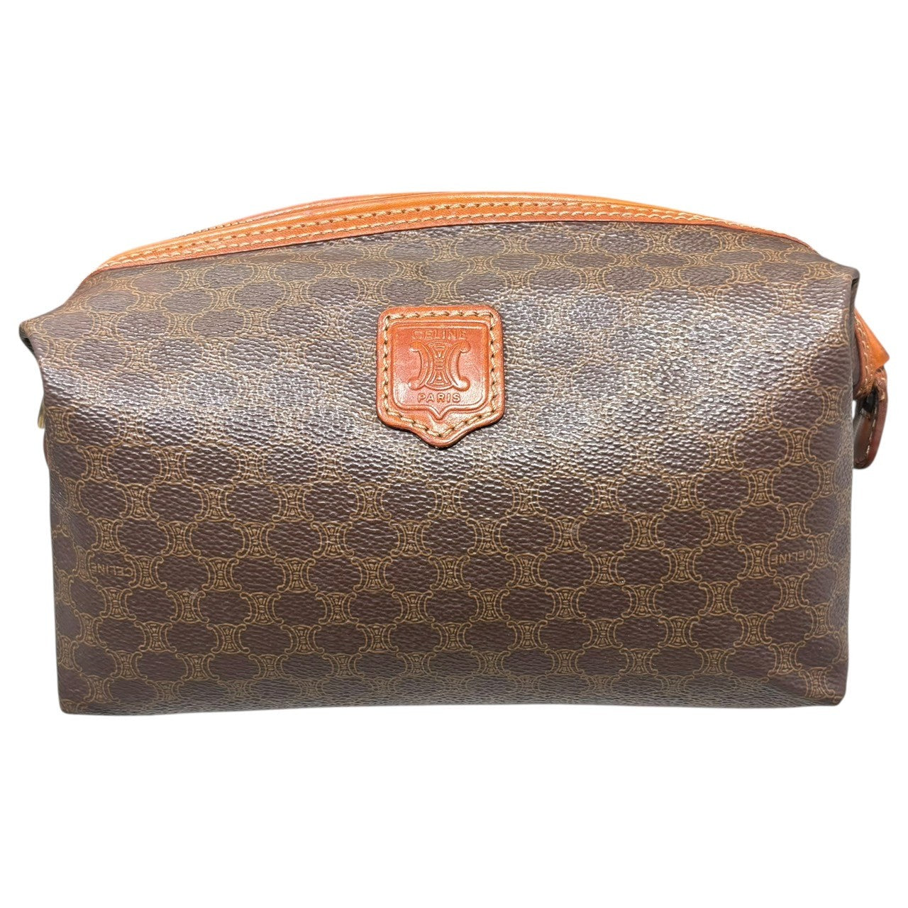 CELINE(セリーヌ) Macadam Pattern Cosmetic Pouch マカダム柄 コスメ ポーチ ブラウン OLD オールド