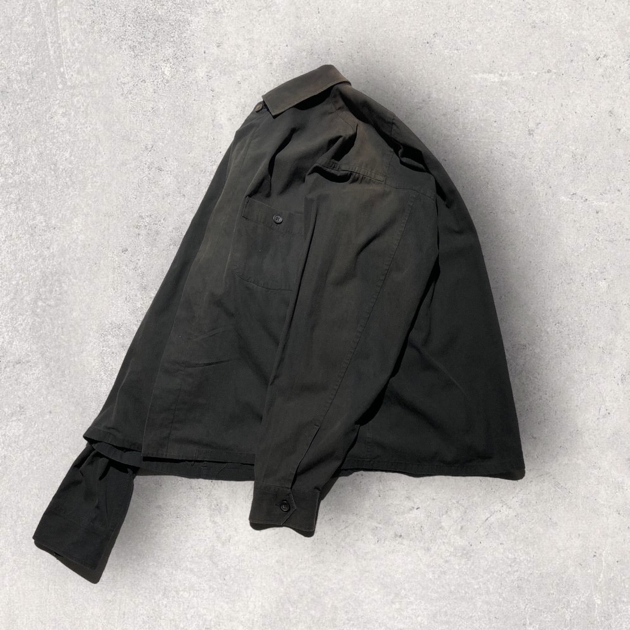 YOHJI YAMAMOTO POUR HOMME(ヨウジヤマモトプールオム) 90'sダブルポケットオープンカラーシャツ S ブラック