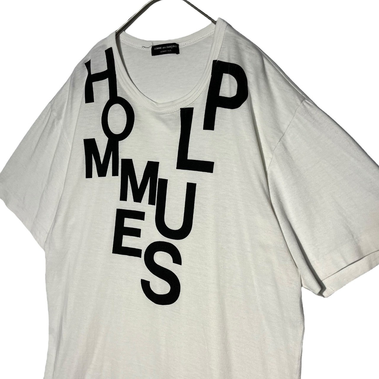 COMME des GARCONS HOMME PLUS(コムデギャルソンオムプリュス) 02SS Vintage brand logo T-shirt ヴィンテージ ブランドロゴ Tシャツ PE-T044 FREE ホワイト×ブラック AD2001