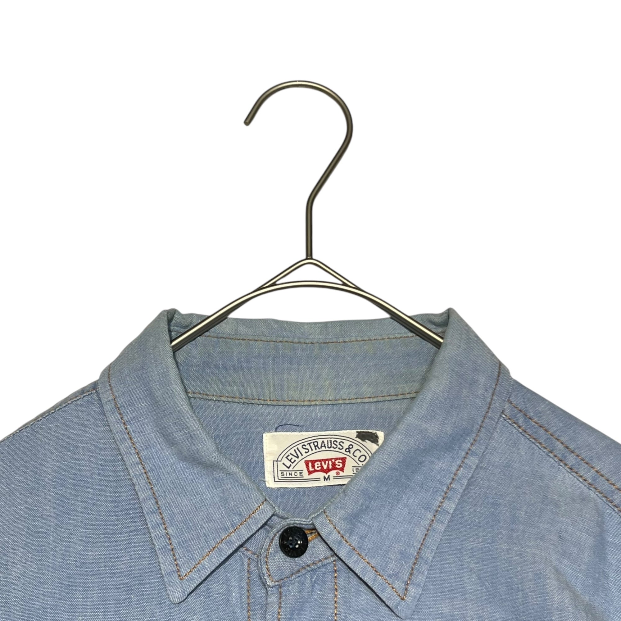 Levi's(リーバイス) 80's chambray shirt シャンブレー シャツ 長袖 80年代 S~M程度 ライトインディゴ