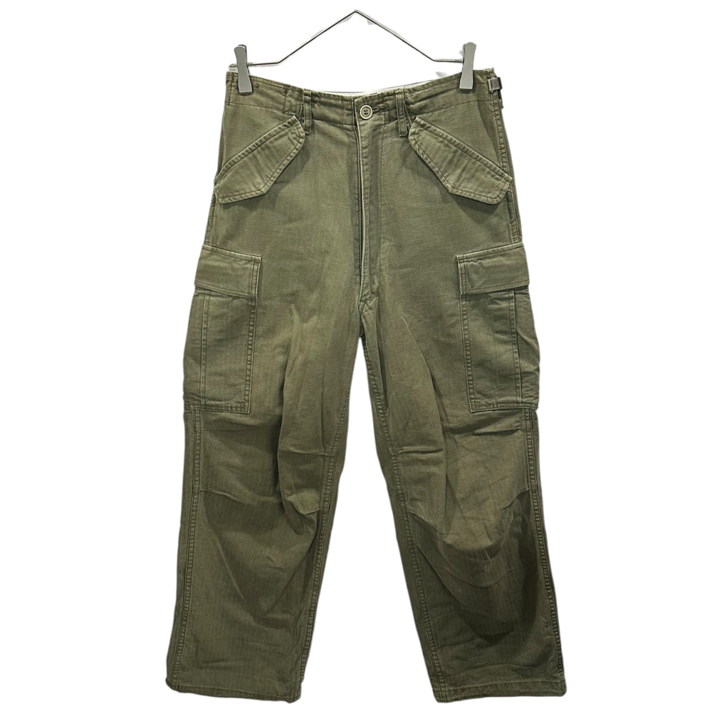 tricot COMME des GARCONS(トリココムデギャルソン) 2003SS Herringbone Military Cargo Pants ヘリンボーン ミリタリー カーゴ パンツ TI-P001 S セージグリーン AD2002 USED加工