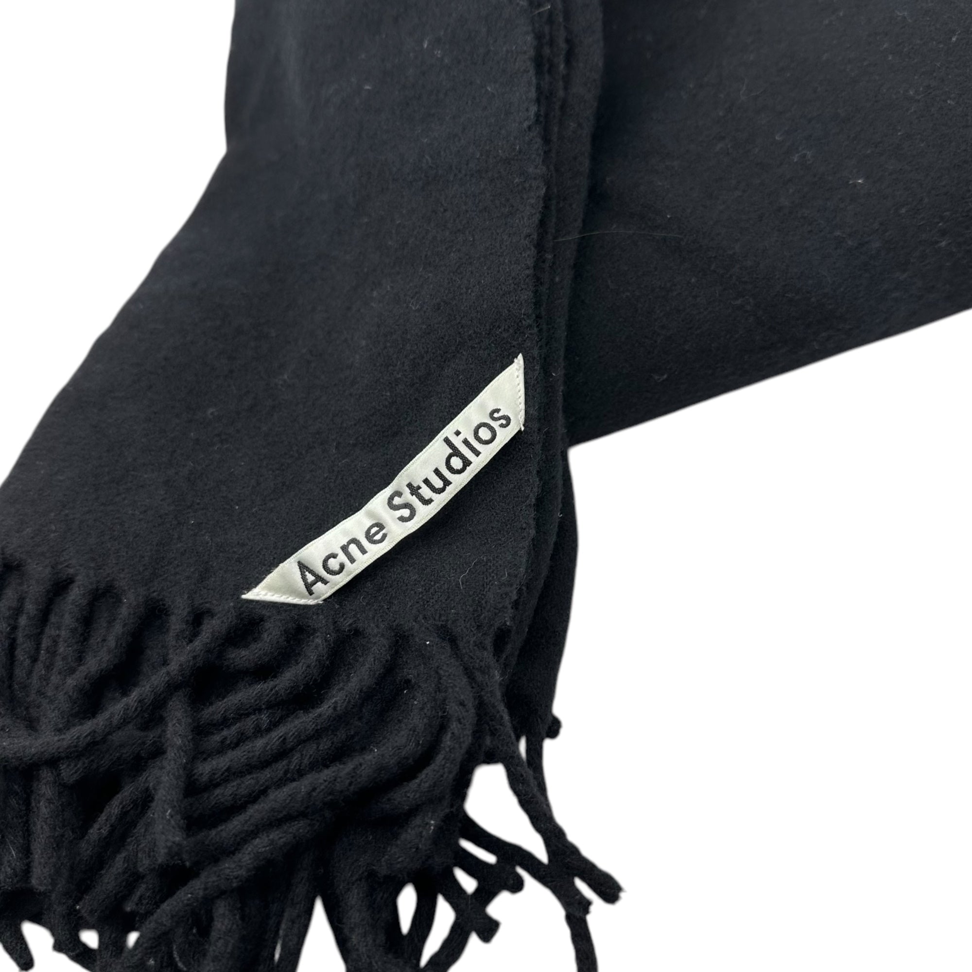 Acne Studios(アクネストゥディオズ) Large Wool Scarf 大判 ウール マフラー ブラック