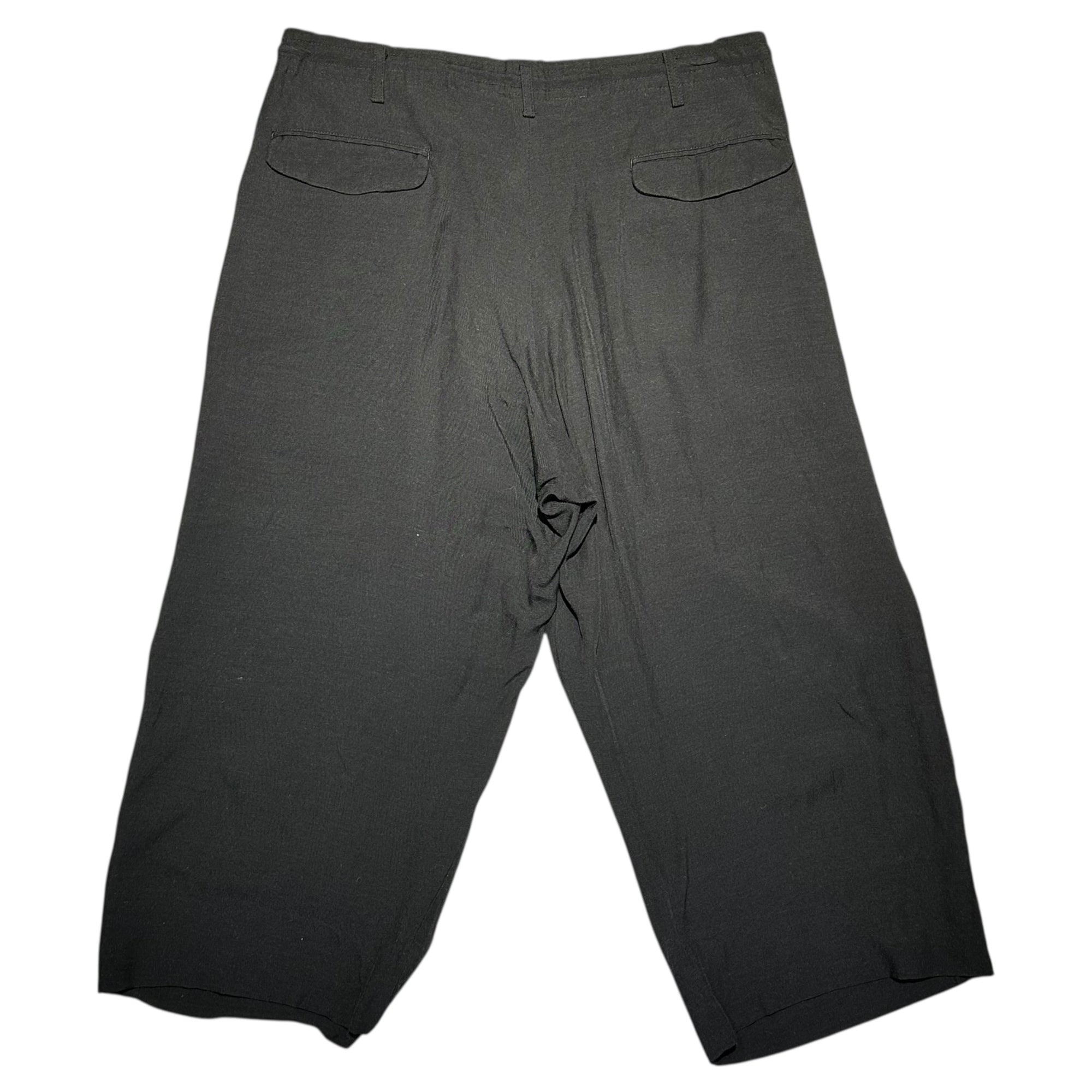 YOHJI YAMAMOTO POUR HOMME(ヨウジヤマモトプールオム) 10SS 2-Tuck Wide Pants キュプラ レーヨン リネン 2タック ワイド パンツ HJ-P09-209 3 ブラック