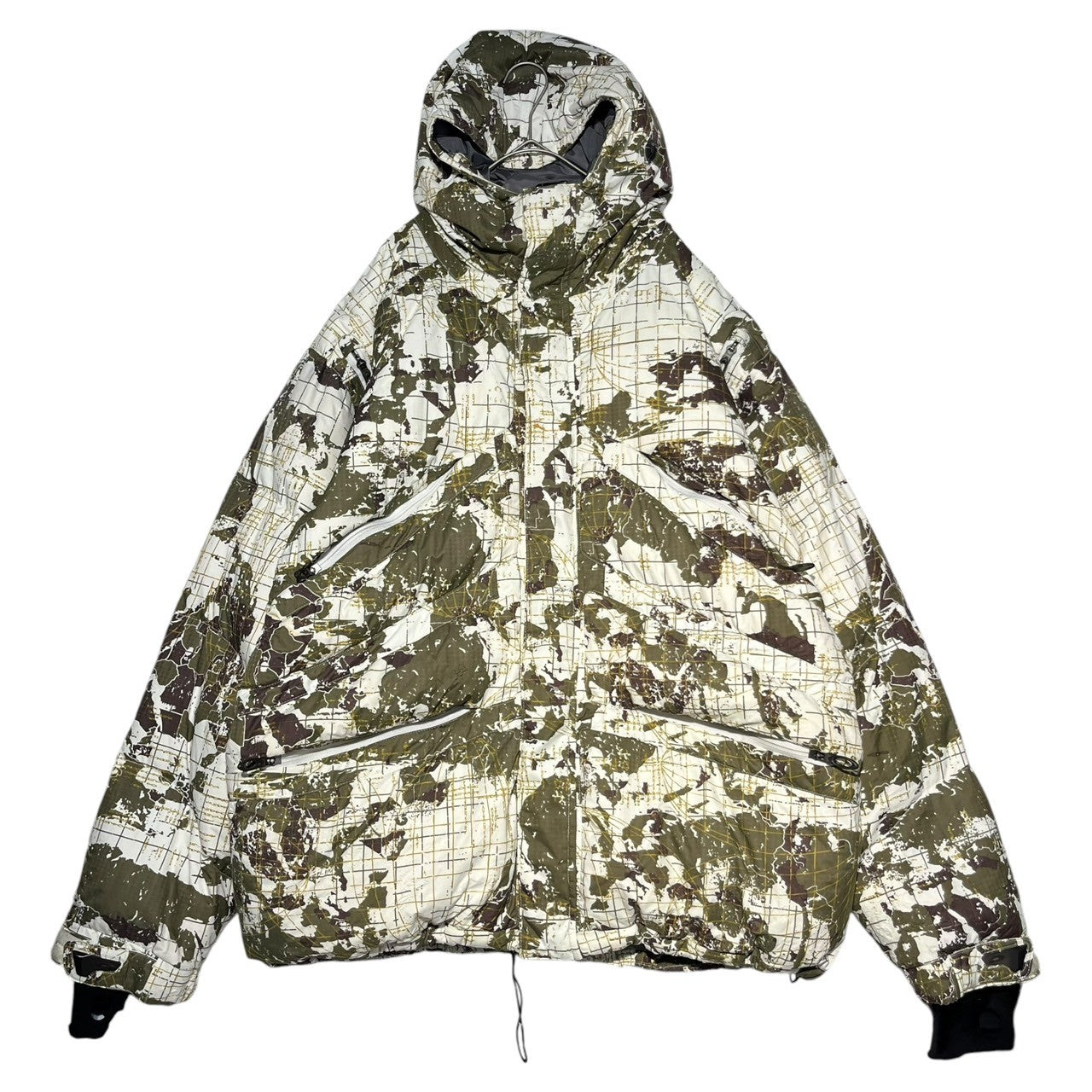 OAKLEY(オークリー) 00's digital camo attack ski jacket デジタル カモ 中綿 スキー ジャケット L ホワイト×カーキ Y2K