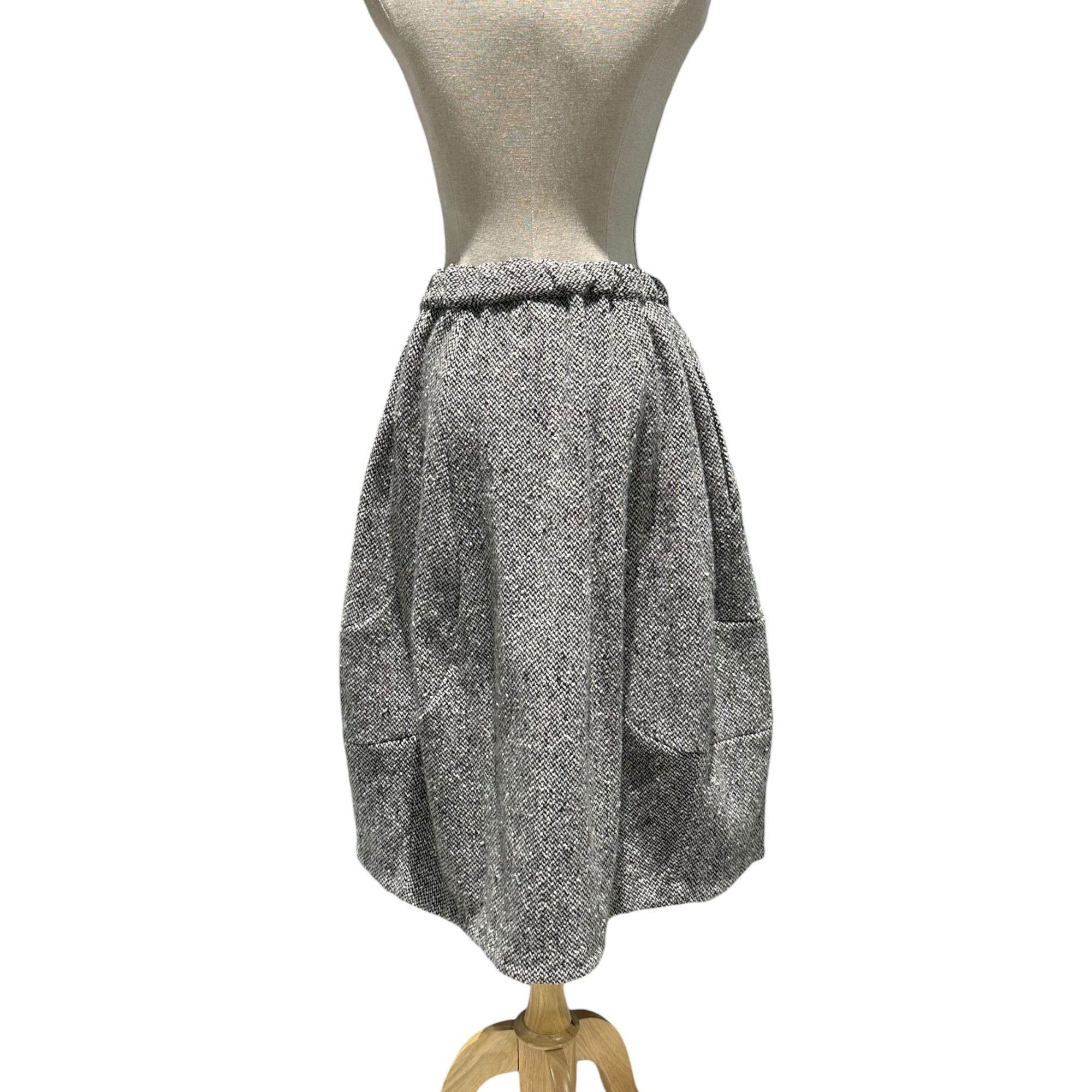 COMME des GARCONS COMME des GARCONS(コムデギャルソンコムデギャルソン) 18AW Wool Nylon Tweed Easy Skirt ウール ナイロン ツイード イージー スカート RB-S019 XS グレー AD2018