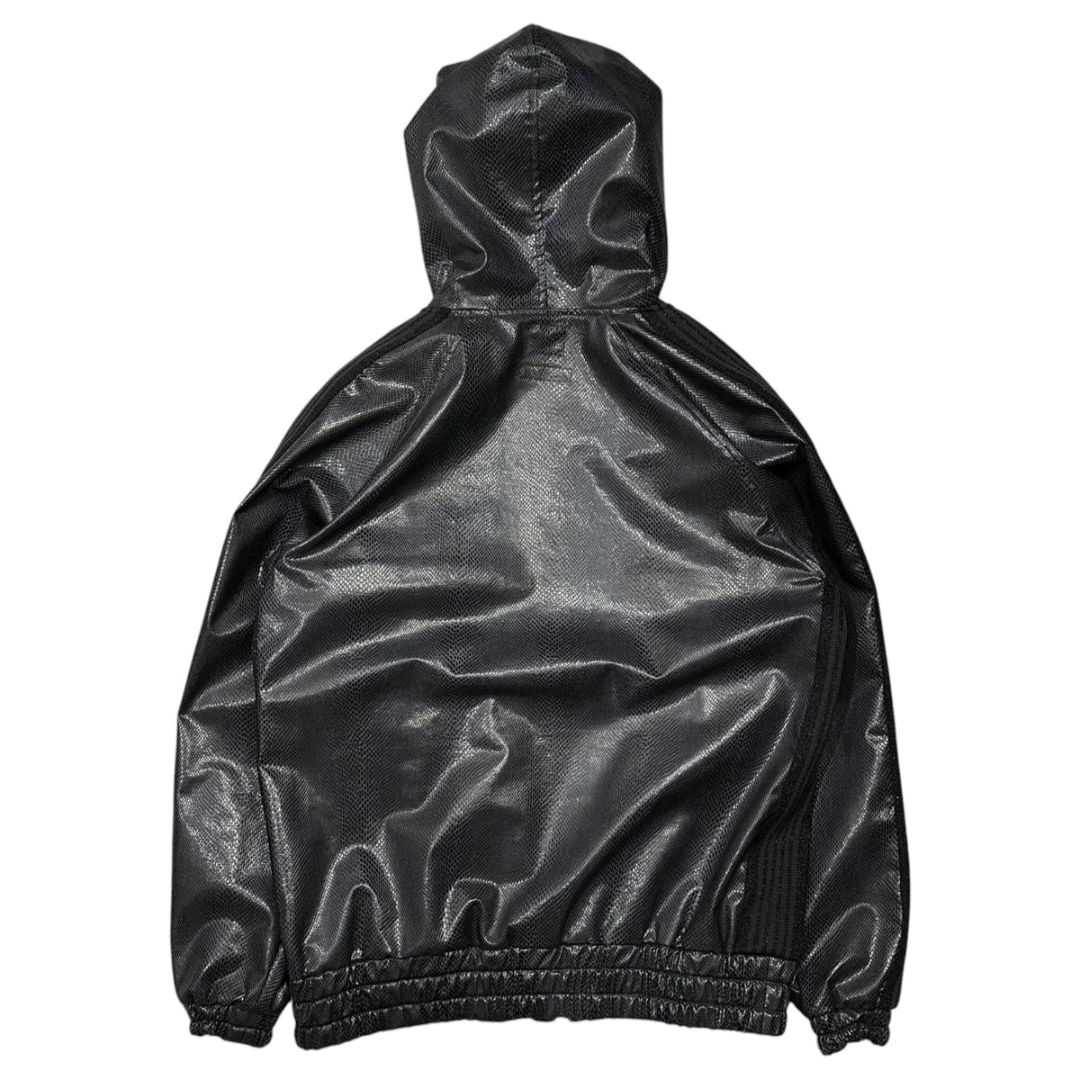 NEEDLES(ニードルズ) Nubian-Exclusive Python Zip-Up Sleeve-Stripe Hooded Jacket ヌビアン 別注 パイソン ジップ アップ 袖 ライン フーデッド ジャケット NS1584 L グレー