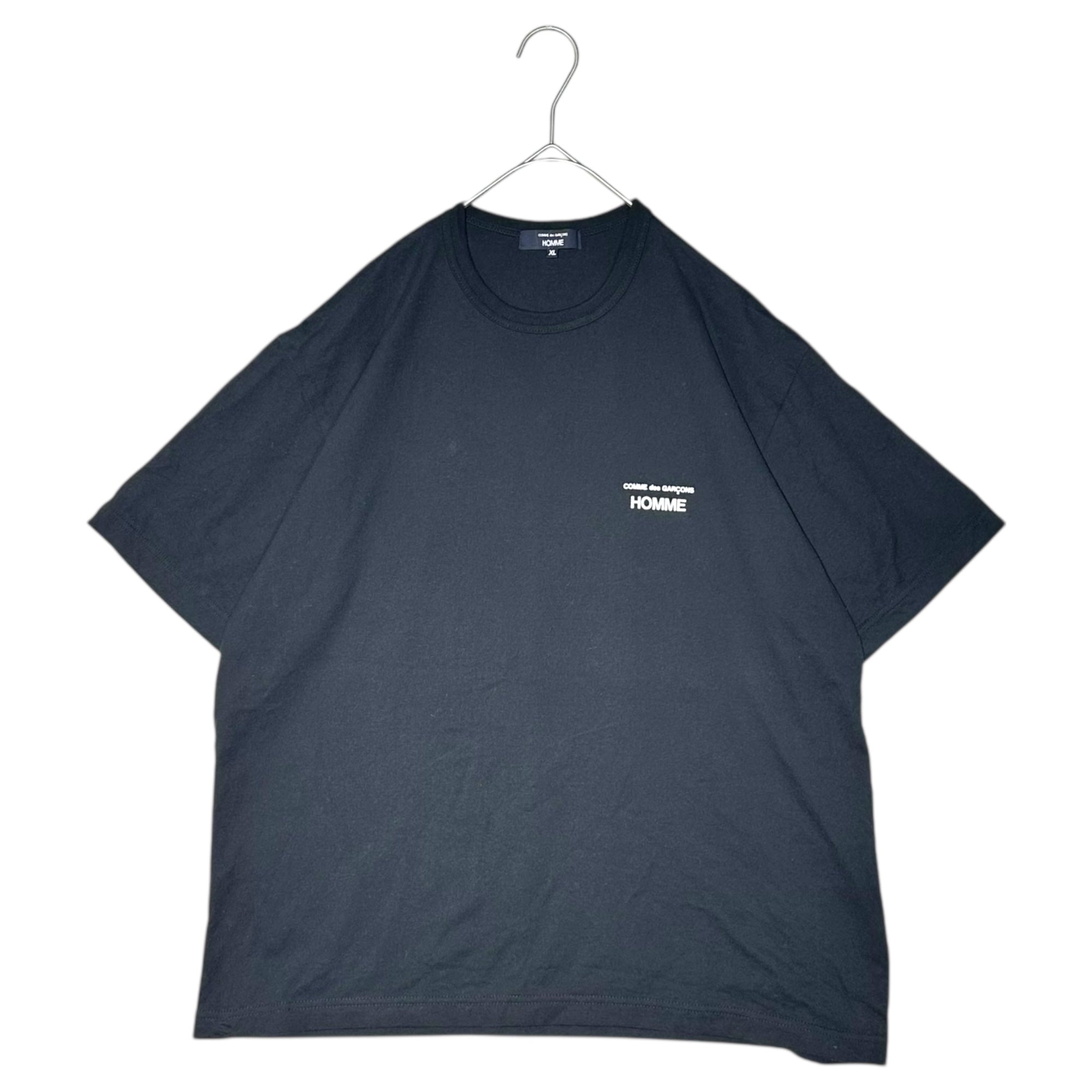 COMME des GARCONS HOMME(コムデギャルソンオム) 25SS Cotton jersey product print T-shirt 綿天竺 製品プリント Tシャツ HO-T101 XL ブラック ロゴ AD2024