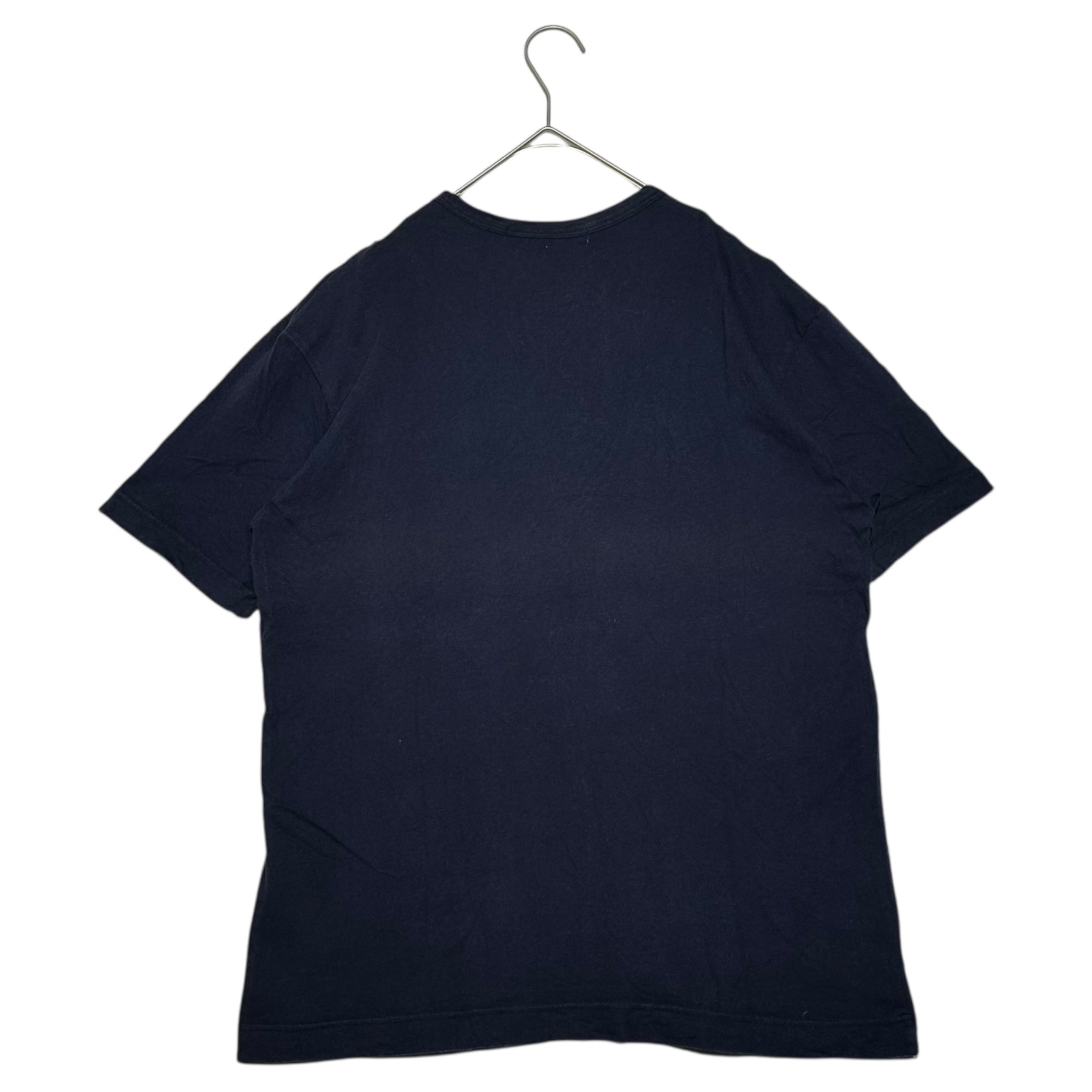 COMME des GARCONS SHIRT(コムデギャルソンシャツ) 90's One-Sided Pleated Crew Neck T-Shirt 90年代 片プリーツ クルーネック Tシャツ S ネイビー