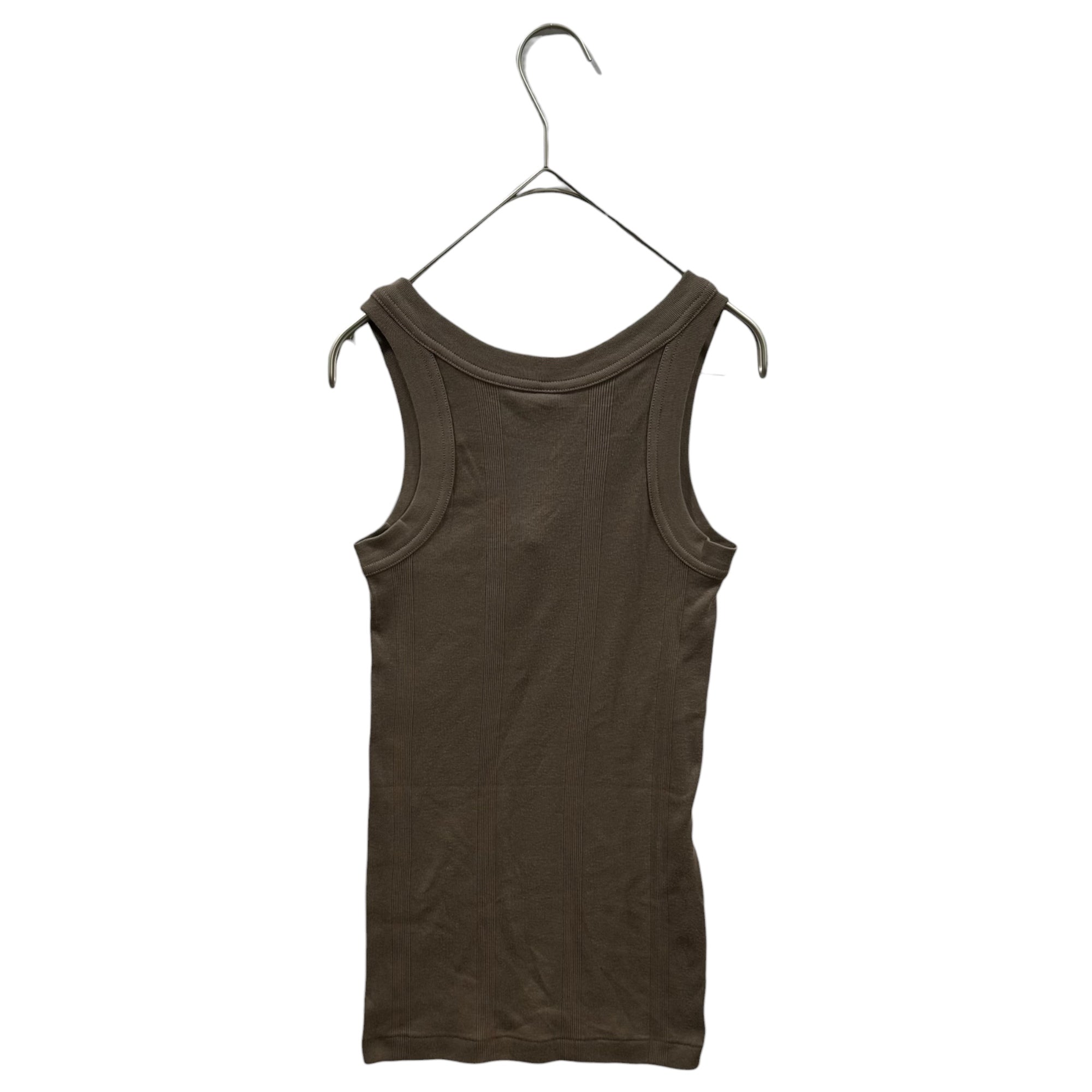 NUMBER (N)INE(ナンバーナイン) 2002AW "NOWHERE MAN" Rib Tank Top ノーウェアーマン リブ タンクトップ 3(M) ブラウン リンゴチャーム付属