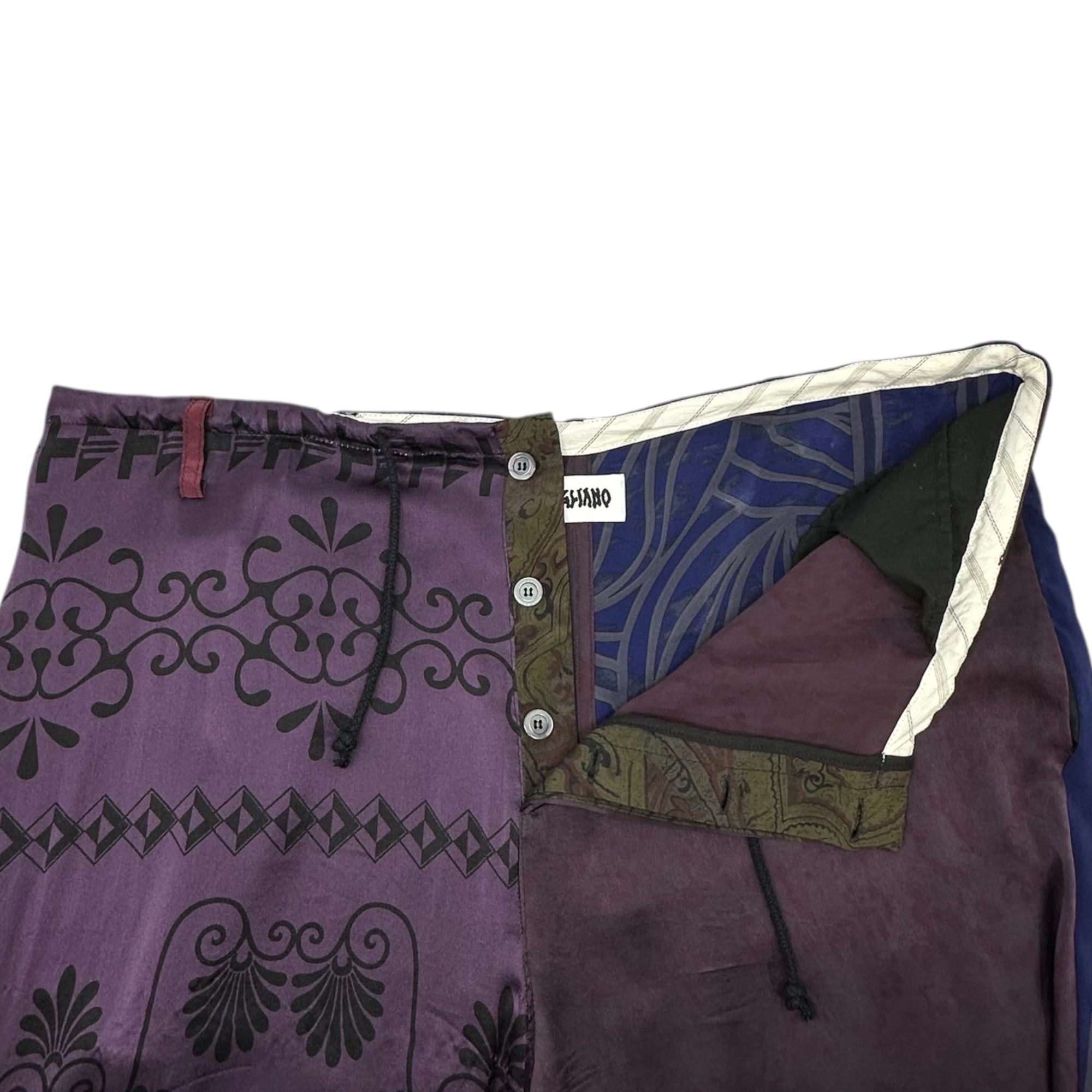 MAGLIANO(マリアーノ) SURPLUS SILK EDUARDO PIJAMA PANTS シルク 総柄 パジャマ パンツ N68011540 M パープル×ブルー