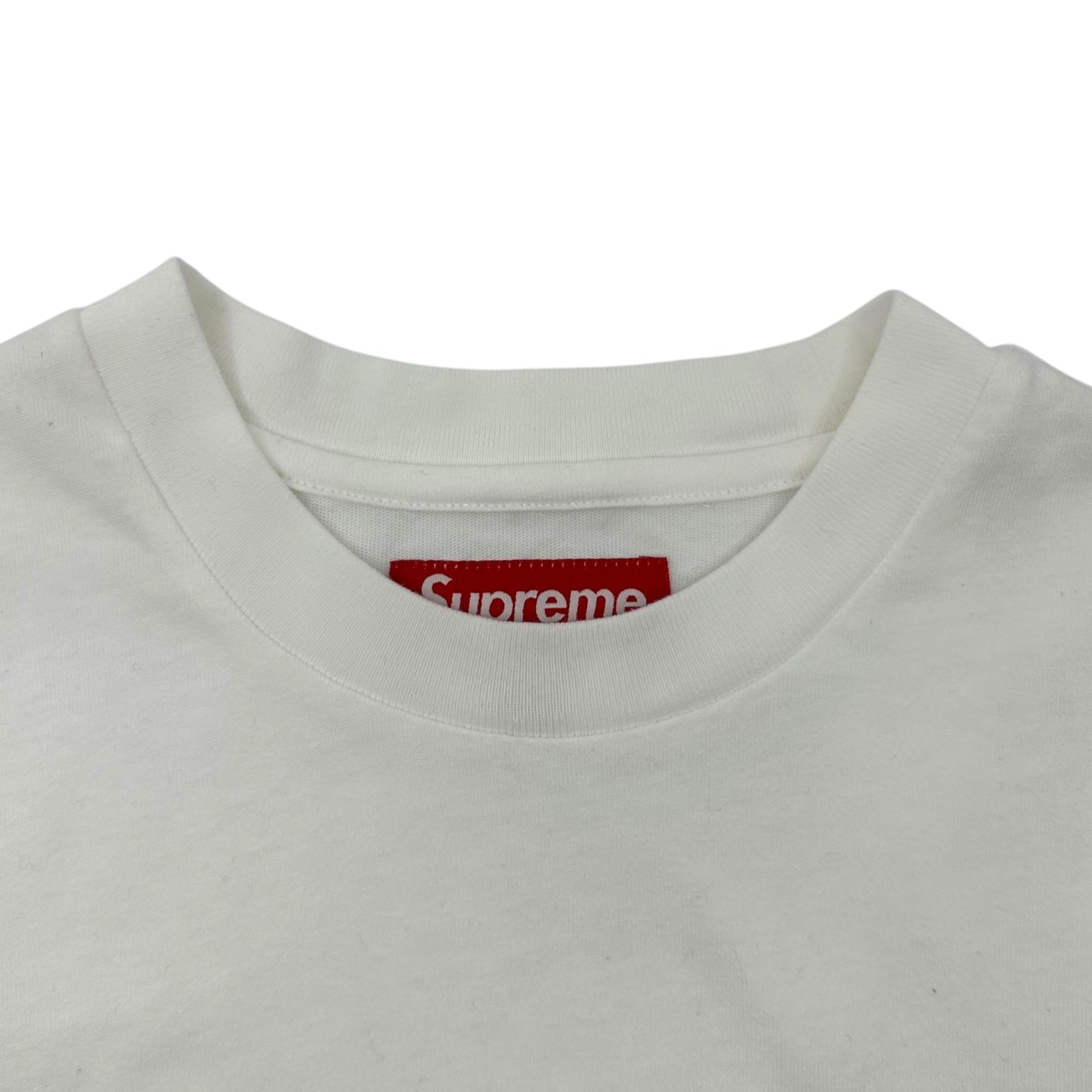 SUPREME(シュプリーム) 25AW Cracked Stretch S/S Top ロゴ プリント Tシャツ S ホワイト 25FW