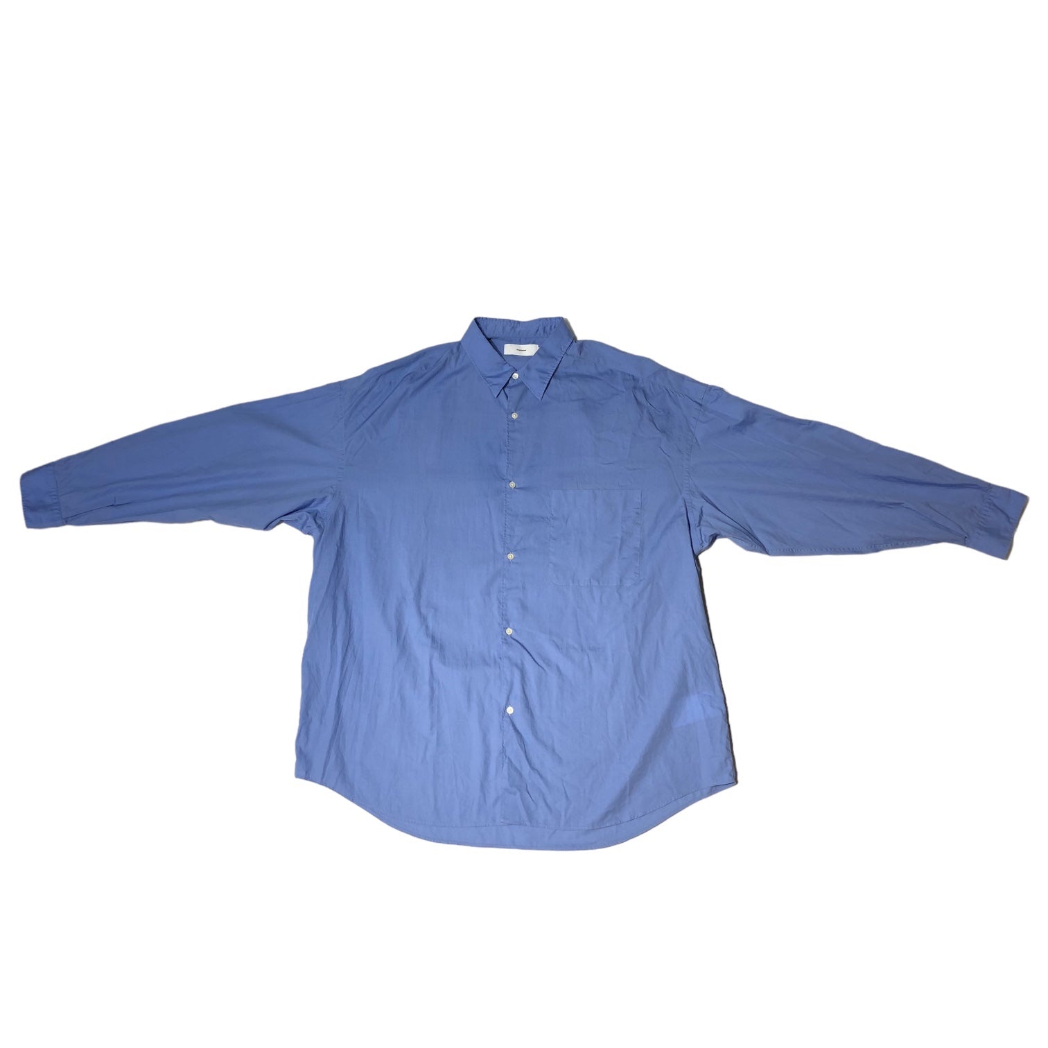 Graphpaper(グラフペーパー) 23SS Broad L/S Oversized Regular Collar Shirt オーバーサイズド レギュラーカラー シャツ GM193-50107B FREE サックスブルー
