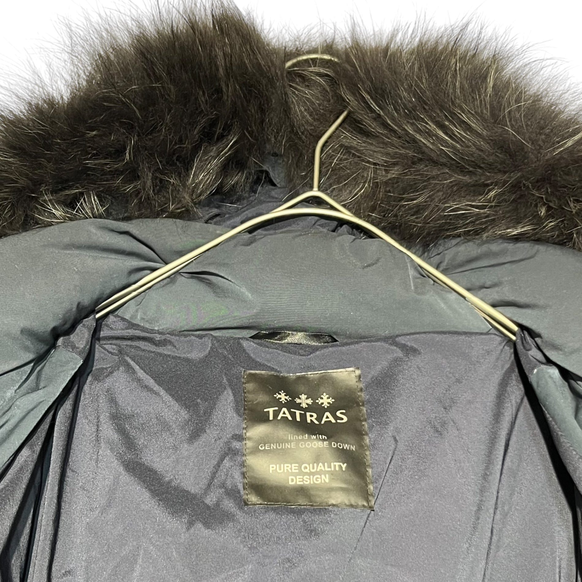 TATRAS(タトラス) Raccoon fur belted down coat ラクーンファー ベルテッド ダウン コート MTA6BM4301 04 ネイビー