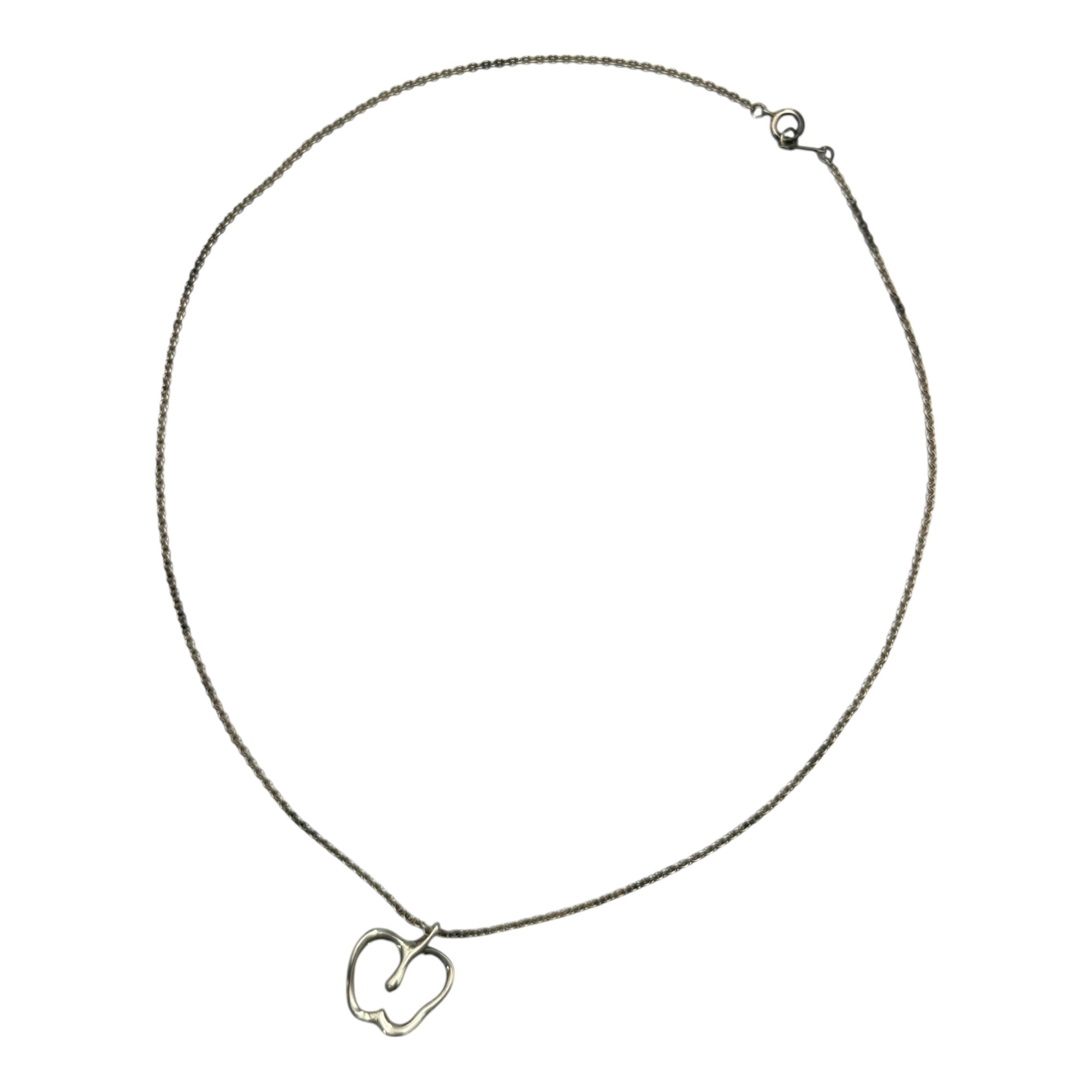 ティファニー アップル ネックレス トップ シンプル シルバー 925 TIFFANY & CO.(ティファニー) Apple Frame Top Necklace アップル
