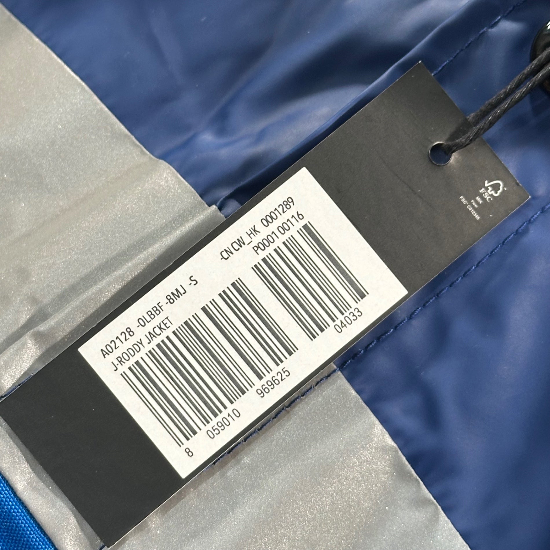 DIESEL(ディーゼル) J-RODDY JACKET リフレクティブ 切替 オーバーサイズ フーデッド ジャケット A02128 S ネイビー×ブルー J-RODDY JACKET
