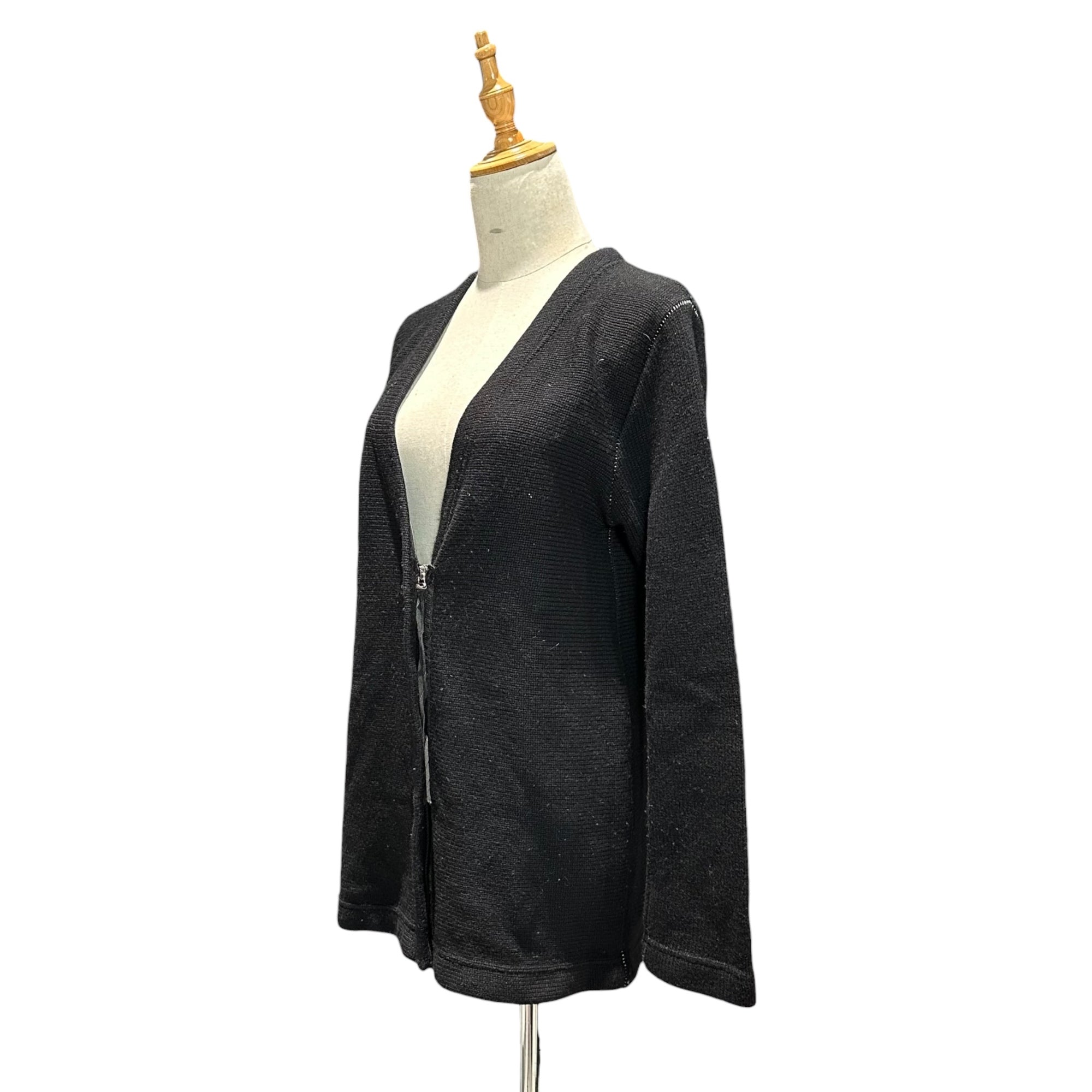 Maison Martin Margiela(メゾン マルタンマルジェラ) 90's ⑥ By Miss Deanna Zip Knit Cardigan ミスディアナ ジップ ニット カーディガン S LONG ブラック 90年代 本人期 アーカイブ 1997~1999年 6