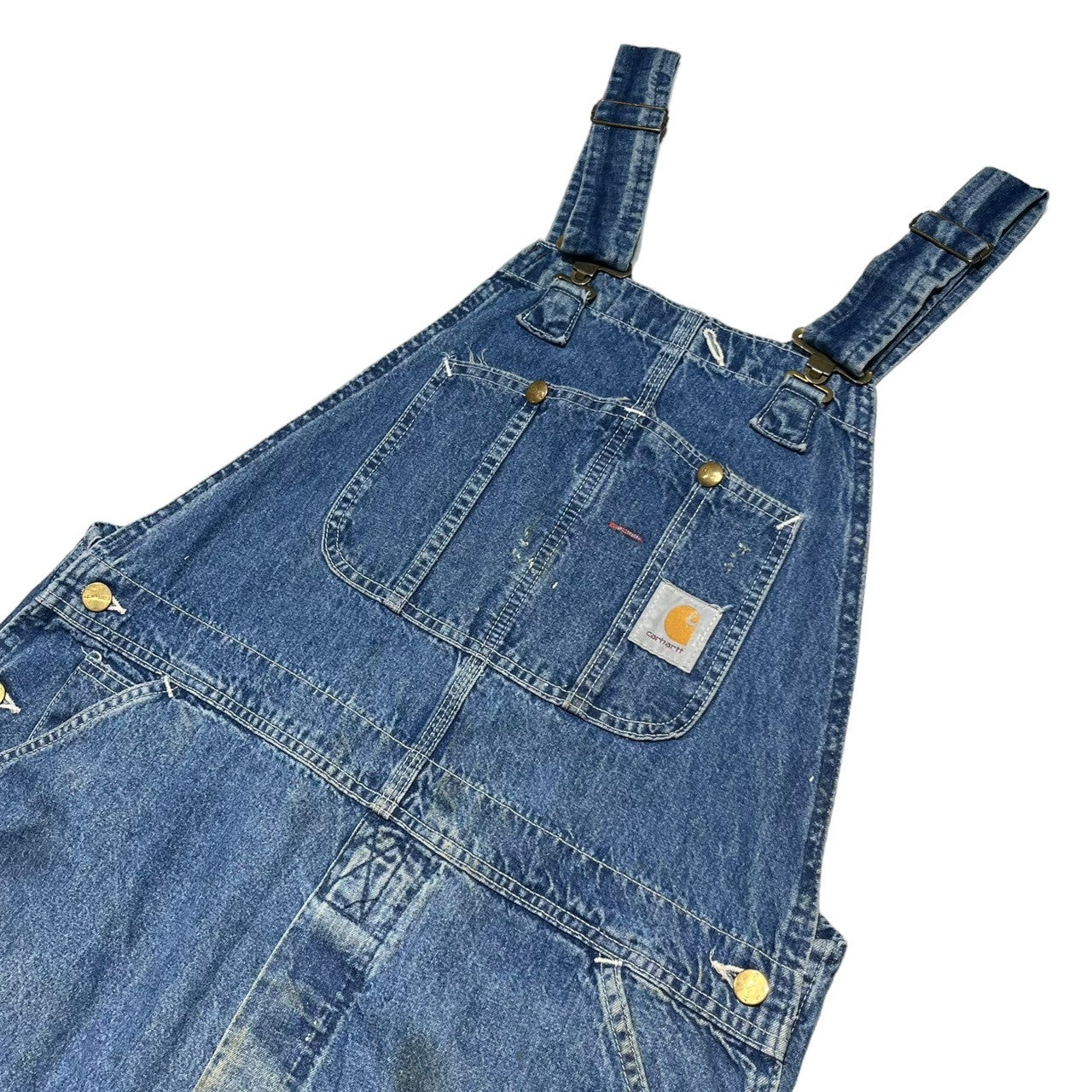 carhartt(カーハート) Denim overalls デニム オーバーオール 表記無し(XL程度) インディゴ ツナギ