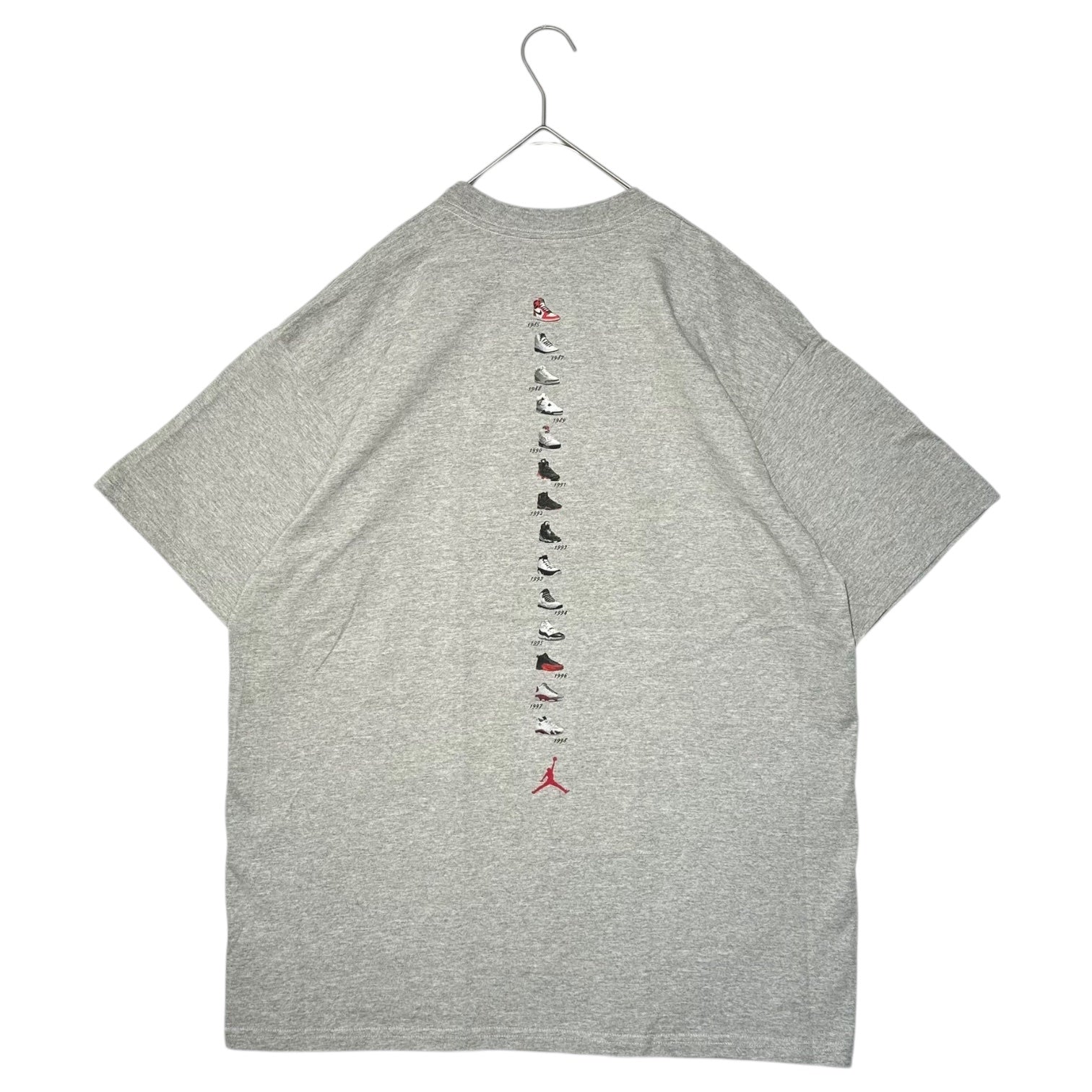 NIKE(ナイキ) 90's 14 YEAR AIR JORDAN Tee 歴代 エアジョーダン Tシャツ 133408-050 L グレー 90年代 ヴィンテージ デッドストック