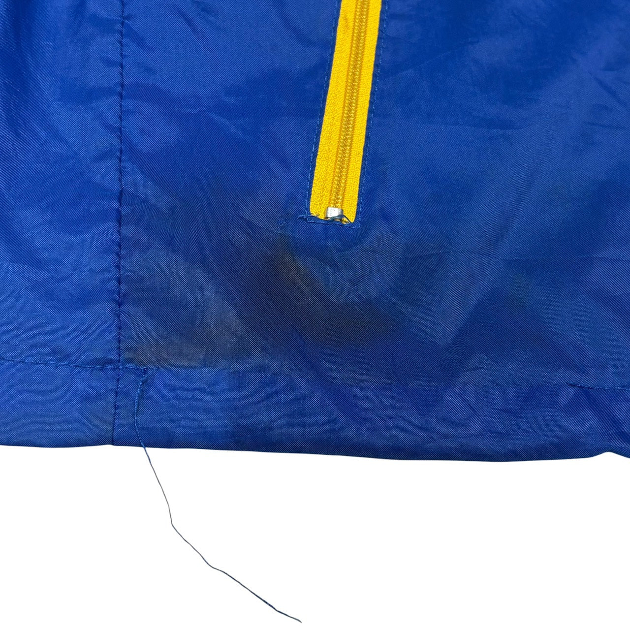 asics tiger(アシックスタイガー) 80's Zip-up Nylon Jacket ジップアップ ナイロン ジャケット 表記無(XL程度) ブルー×イエロー 80年代 ヴィンテージ