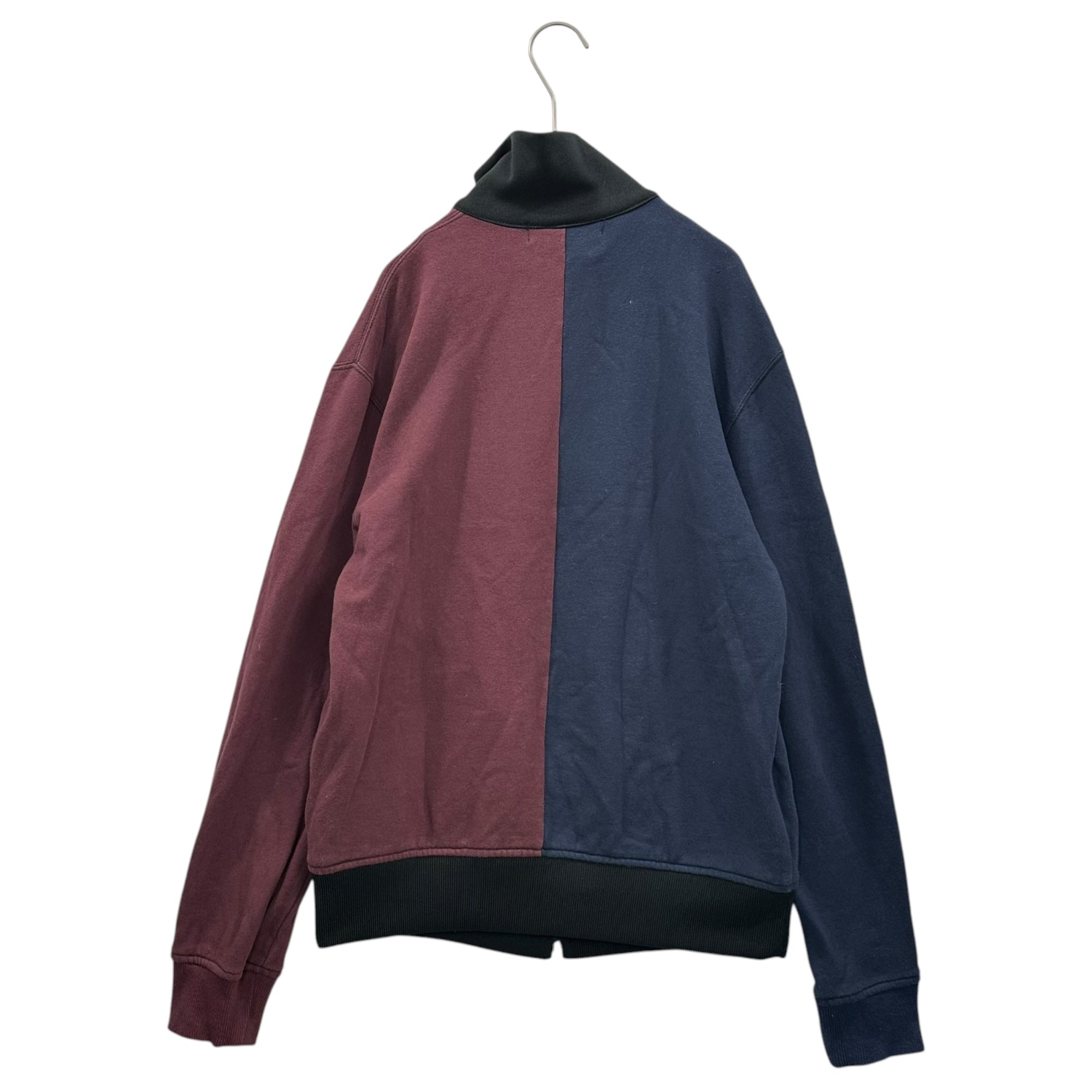 COMME des GARCONS HOMME DEUX(コムデギャルソンオムドゥ) 21AW Asymmetrical Zip-Up Track Jacket  アシンメトリー ジップアップ トラック ジャケット DH-T004 S ブラック×ワインレッド×ネイビー AD2021