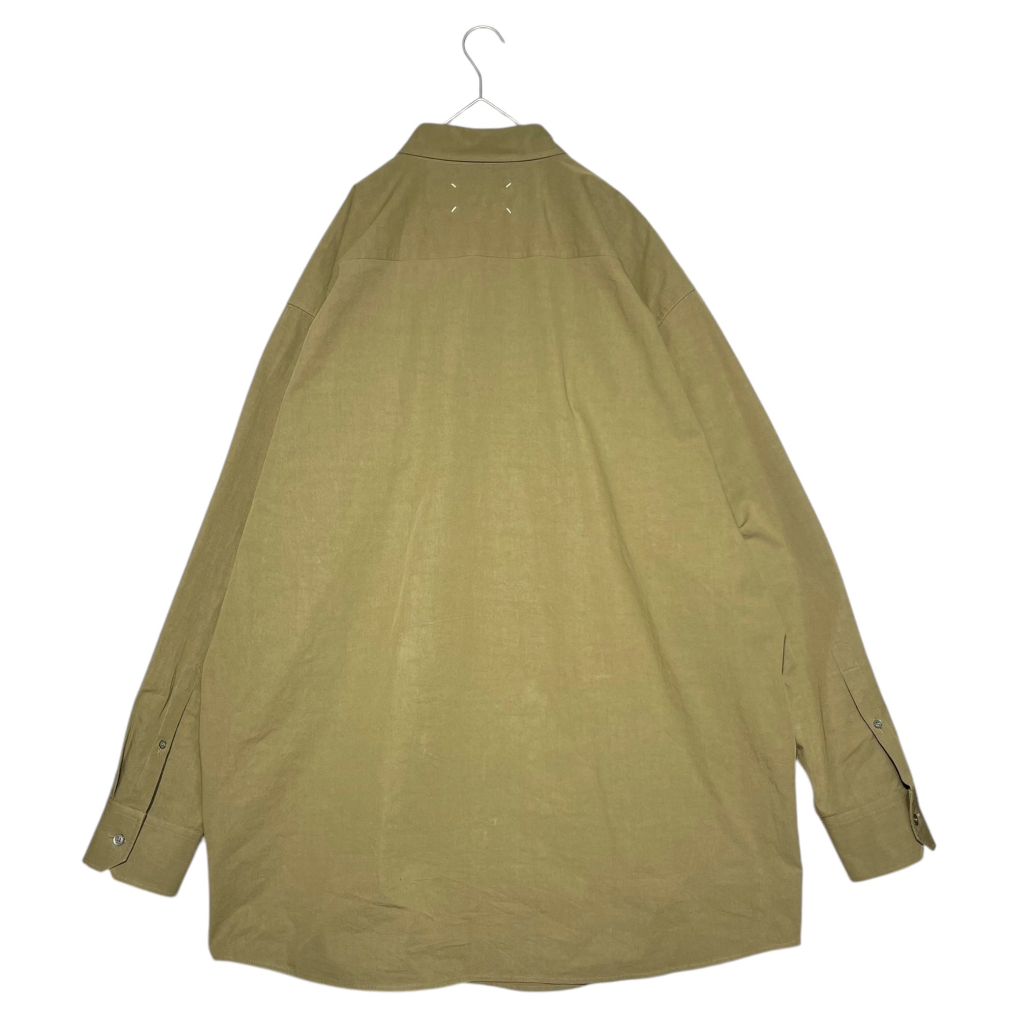 MAISON MARGIELA(メゾンマルジェラ) 20AW plain over shirt プレーン オーバー シャツ S30DL0481 39 カーキ