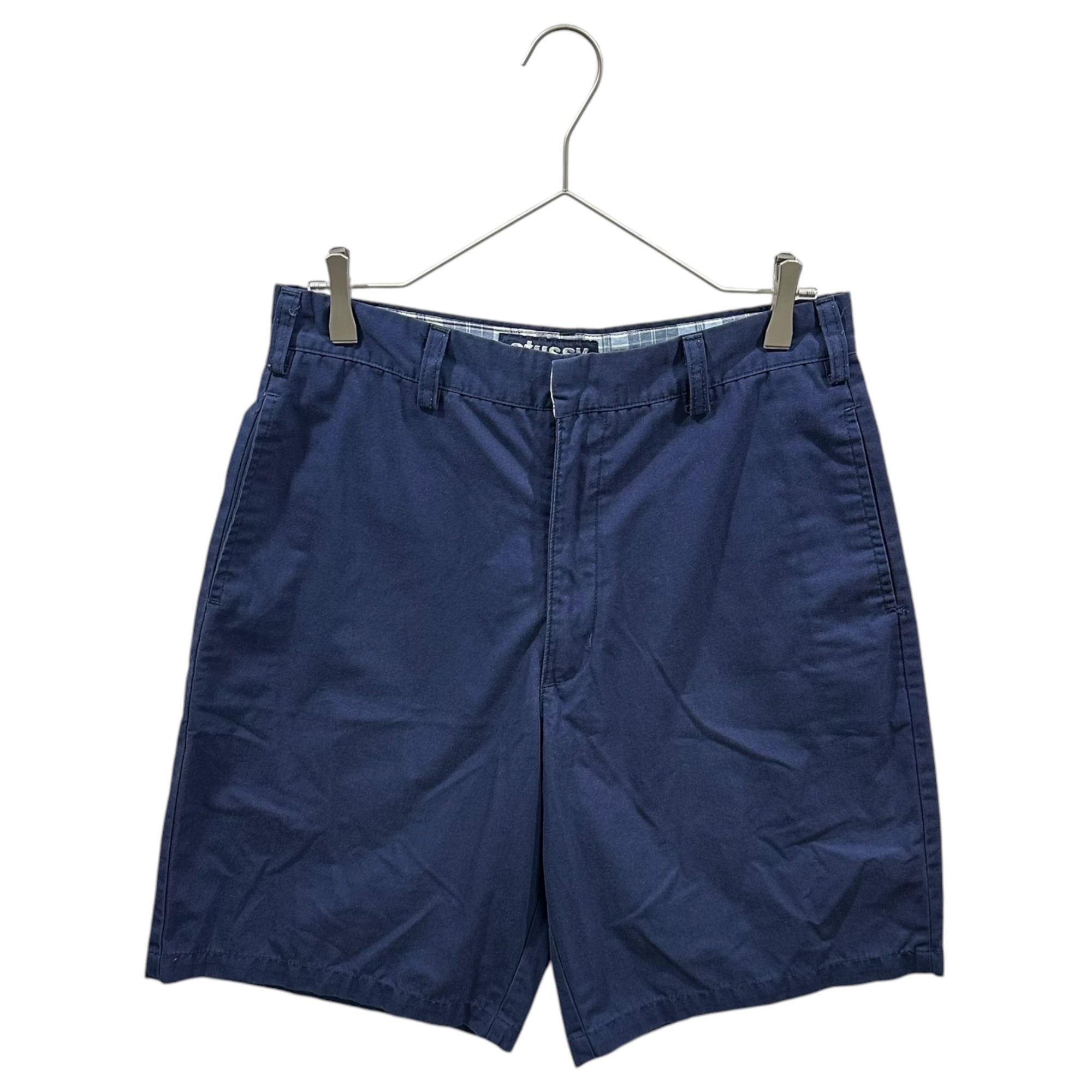 STUSSY(ステューシー) 1990's USA made Co/Po Shorts コットン ポリエステル ショーツ 32 ネイビー 90年代 ハーフ ショート パンツ