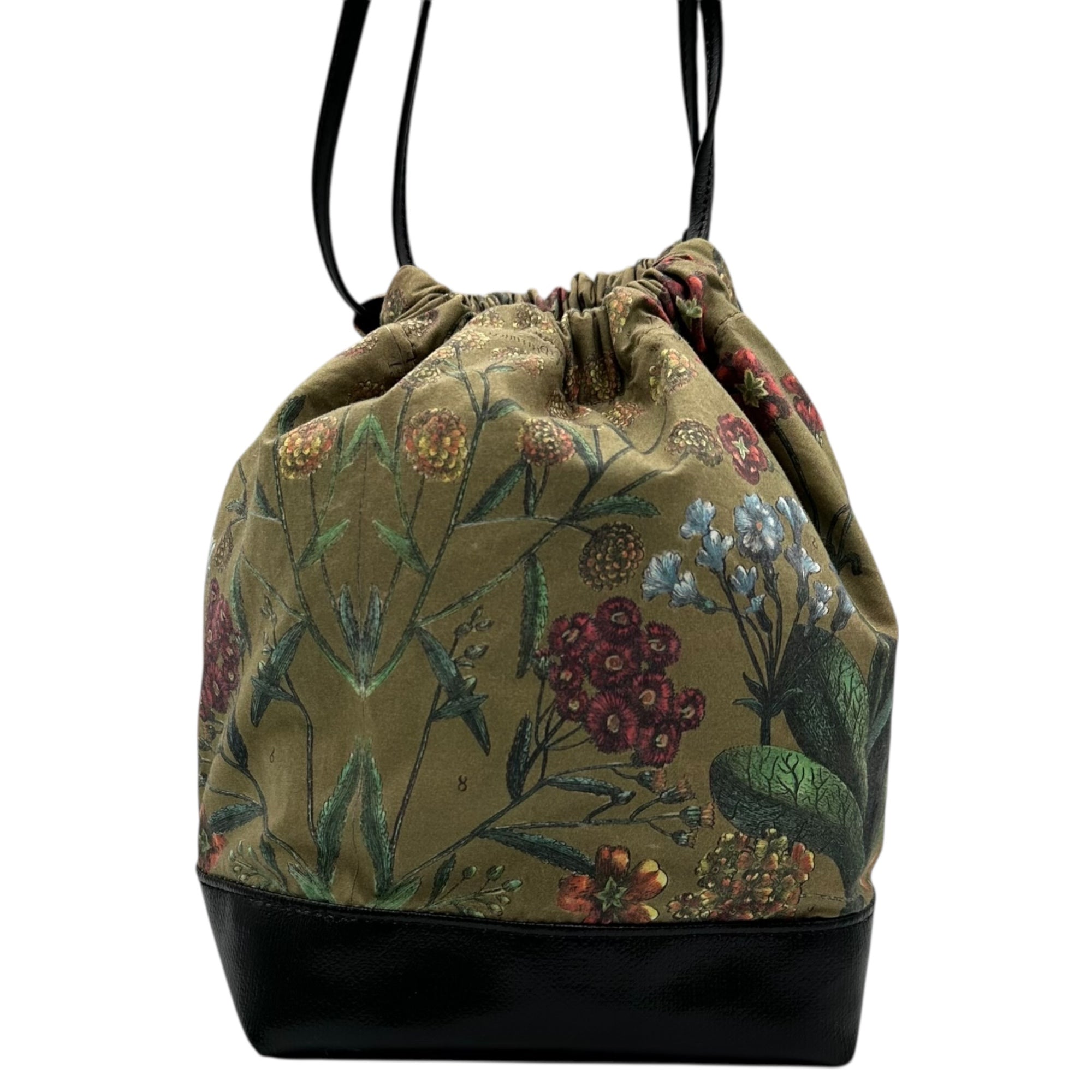 CABaN Palermo print drawstring bag レルモプリント ドローストリング バッグ グリーン ショルダー