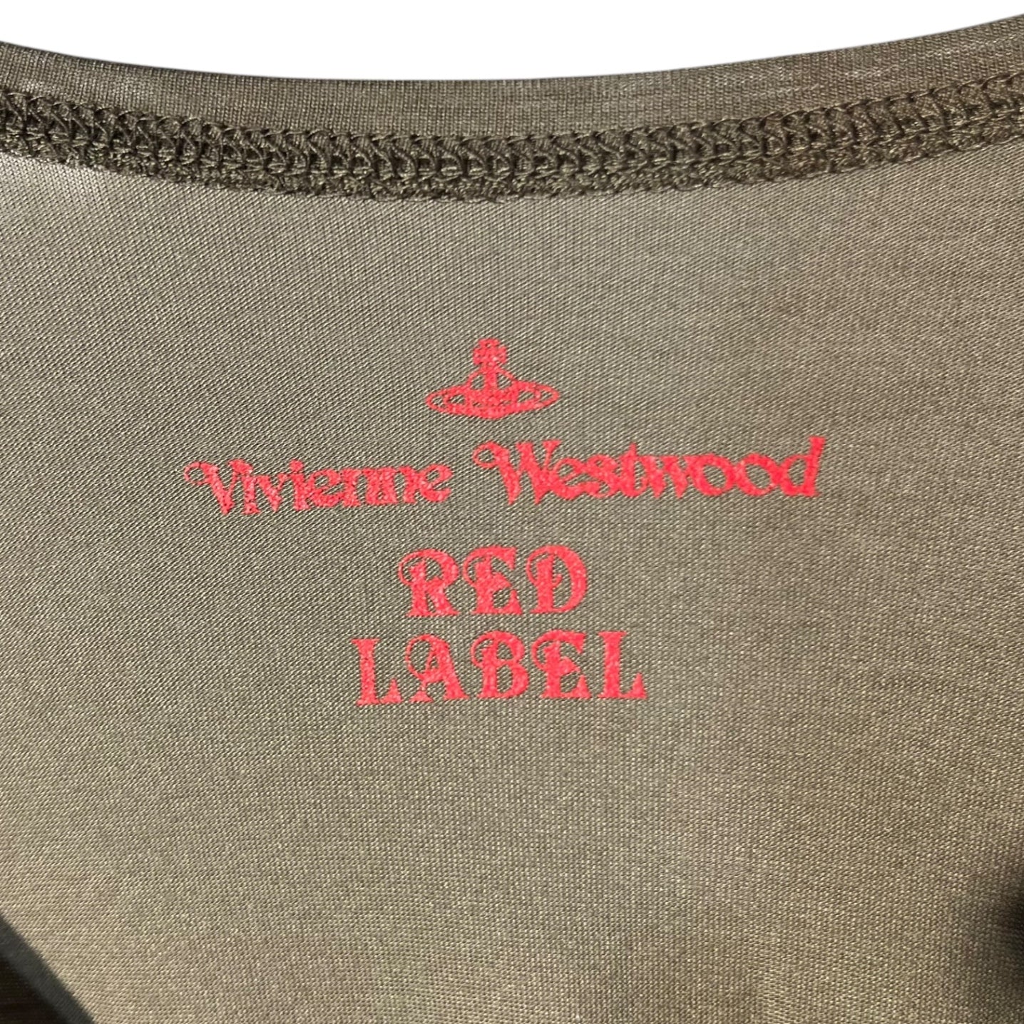 Vivienne Westwood RED LABEL(ヴィヴィアンウエストウッドレッドレーベル) "FUCK”  Printed Dolman Gathered Cut and Sewn Dress ファック プリント ドルマン ギャザー カットソー ワンピース 16-01-531013 2(M程度) オリーブ