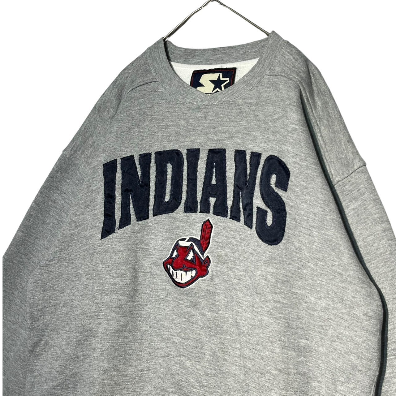 STARTER(スターター) INDIANS LOGO SWEAT インディアンズ ロゴ スウェット M グレー