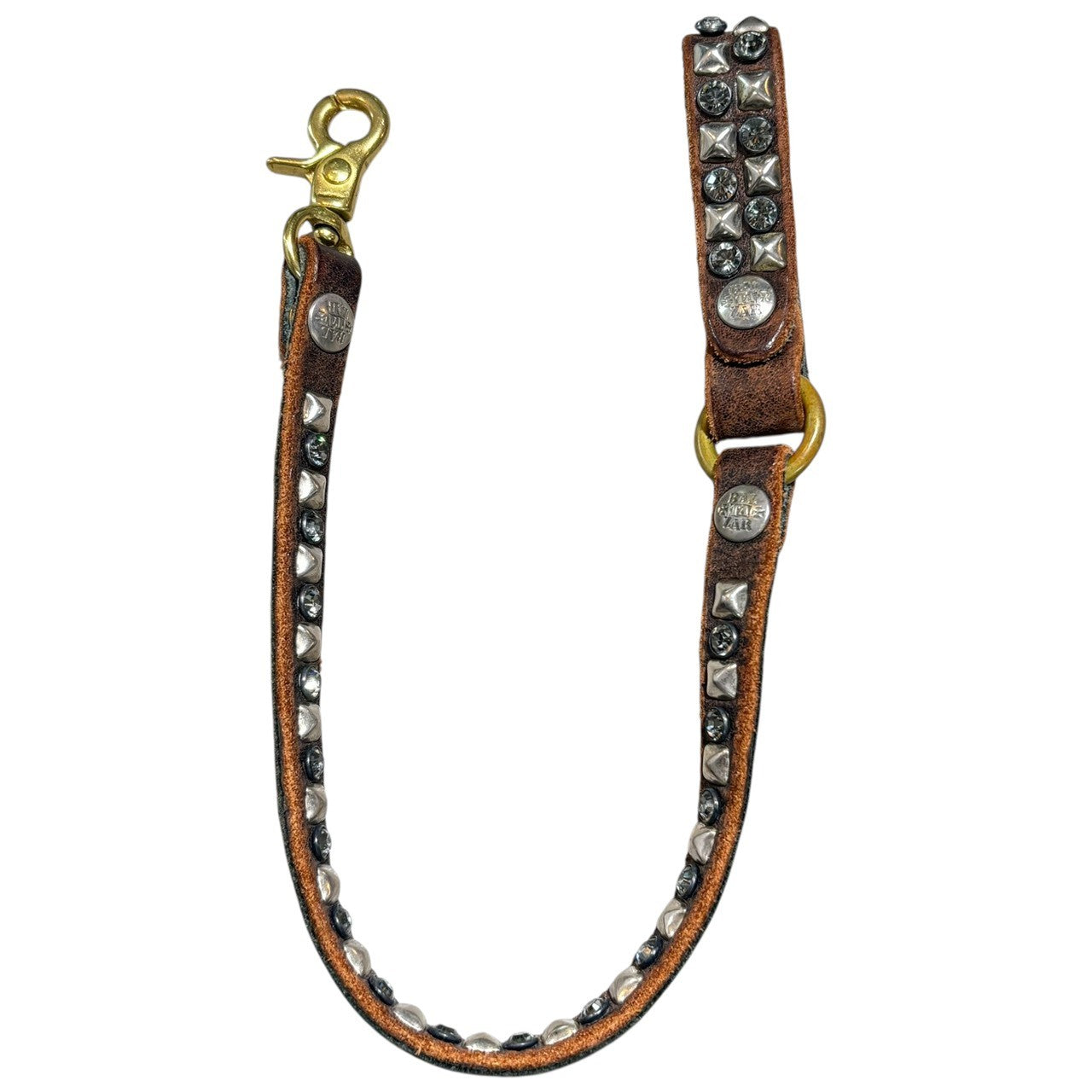 BALTAZAR×HYSTERIC GLAMOUR(バルタザール×ヒステリックグラマー) Studded Leather Wallet Chain スタッズ レザー ウォレット チェーン ブラウン コラボ
