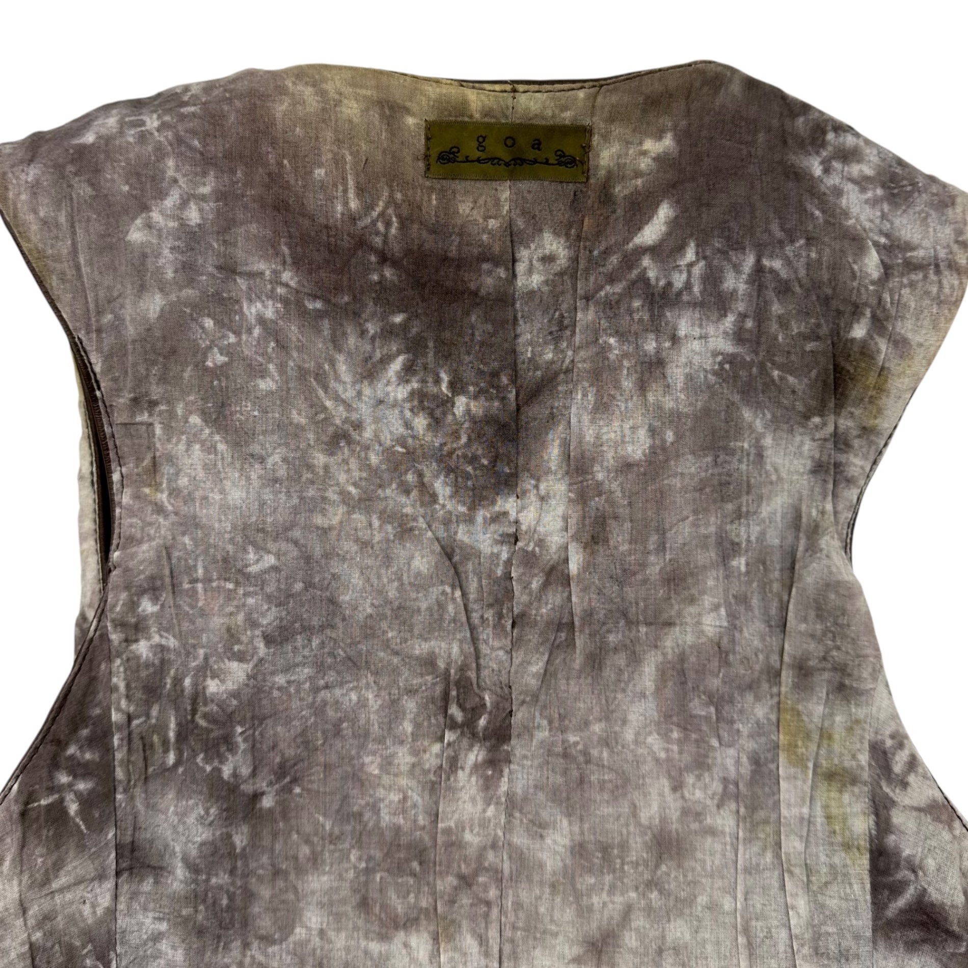 goa(ゴア) Leather concho button vest レザー コンチョ ボタン ベスト 2(M程度) ブラウン Y2K 平成