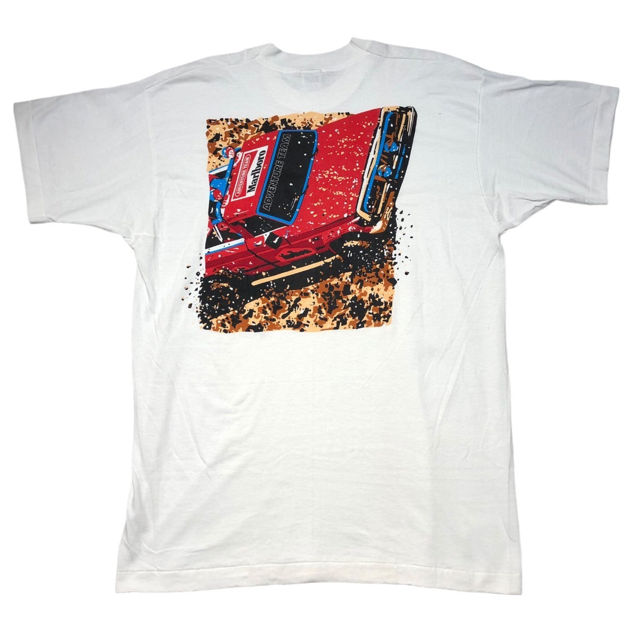 Marlboro(マールボロ) 90's ”ADVENTURE TEAM”  T-shirt アドベンチャーチーム ポケット ロゴ Tシャツ FREE ホワイト 90年代 ヴィンテージ マルボロ デッドストック