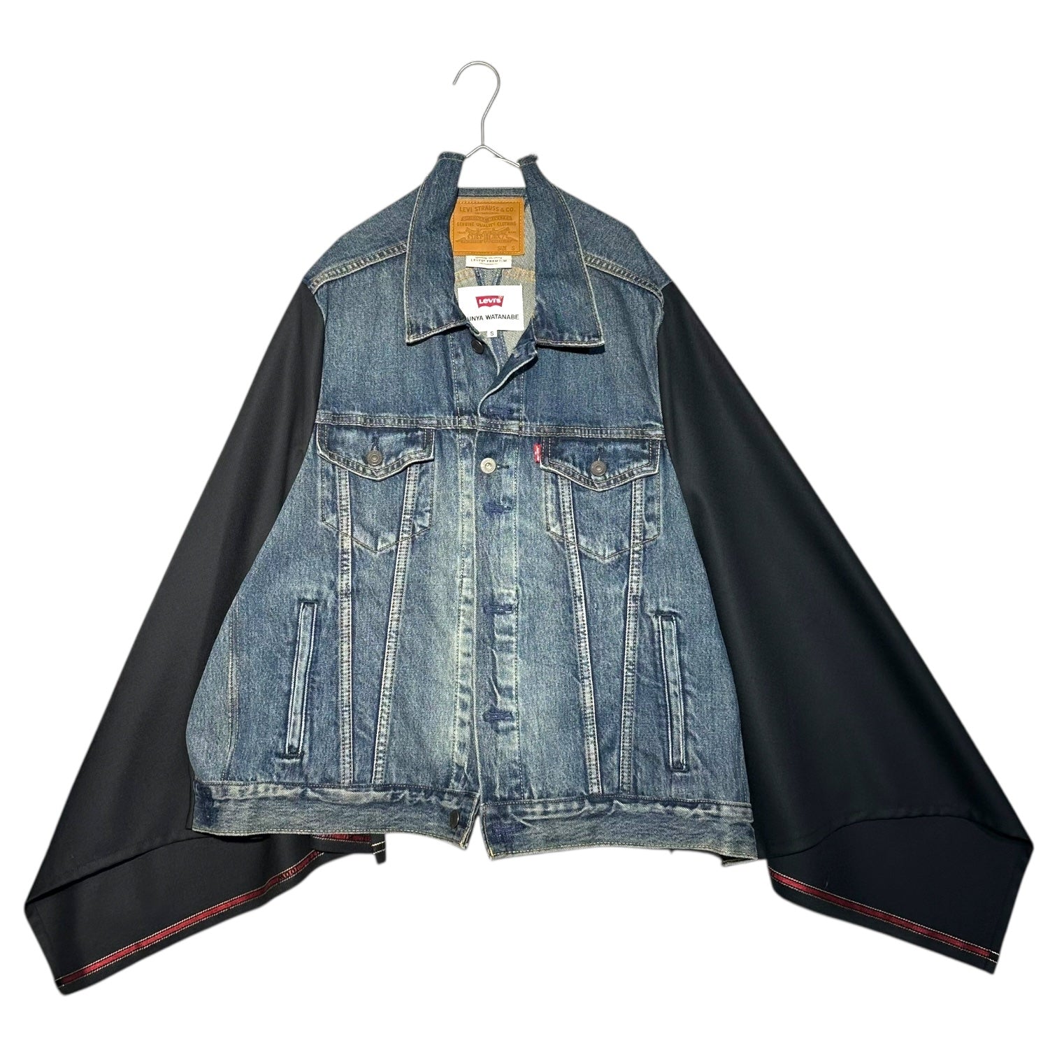 JUNYA WATANABE × Levi's(ジュンヤワタナべ × リーバイス) 23SS Levi's Denim Docking Cape リーバイス デニム ドッキング ケープ  JK-J101 S インディゴ×ブラック AD2022