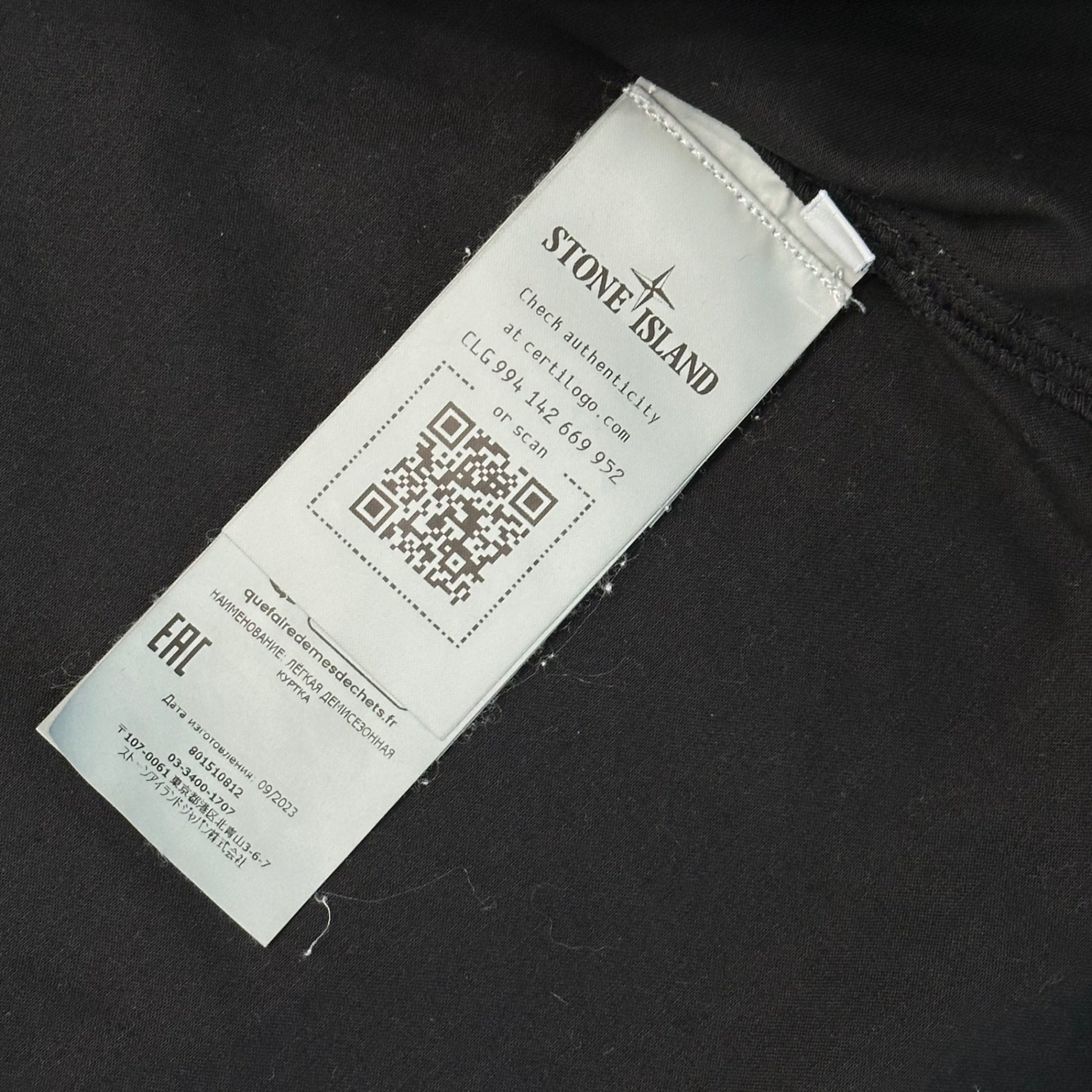 STONE ISLAND(ストーンアイランド) 24SS Stretch Cotton Double Pocket Shirt Jacket ストレッチ コットン ダブルポケット シャツ ジャケット 801510812 M ブラック