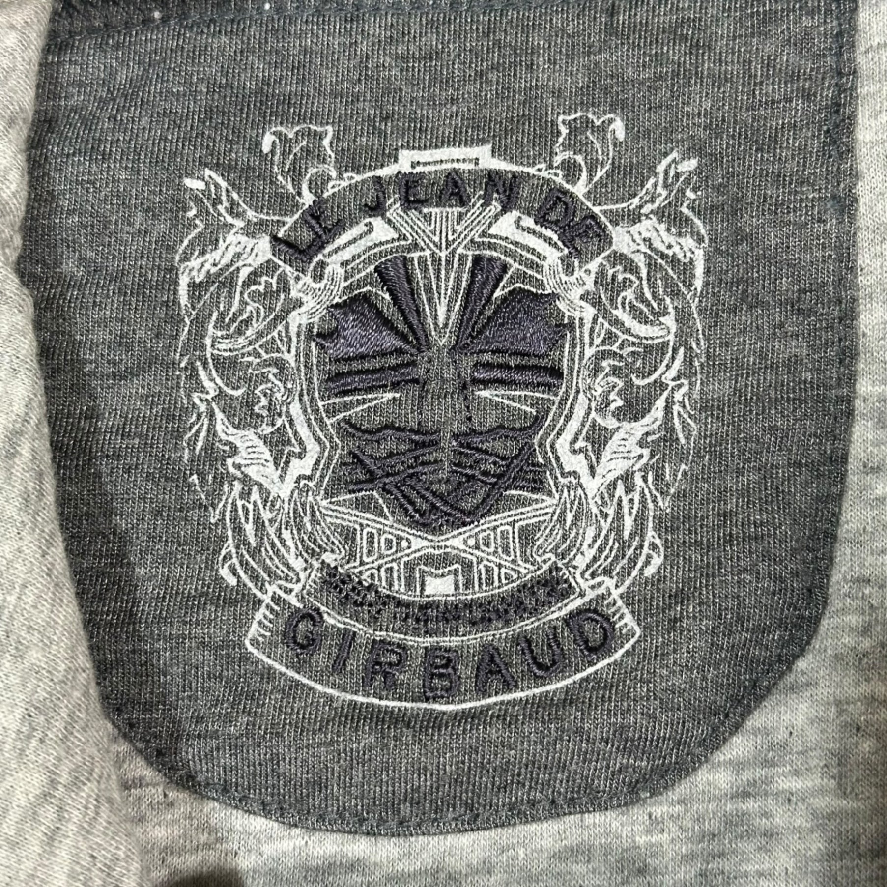 MARITHE FRANCOIS GIRBAUD(マリテフランソワジルボー) 00's High-Neck Half-Zip Panel-Cut T-Shirt ハイネック ハーフジップ 切替 カットソー M7-6077 M グレー Y2K