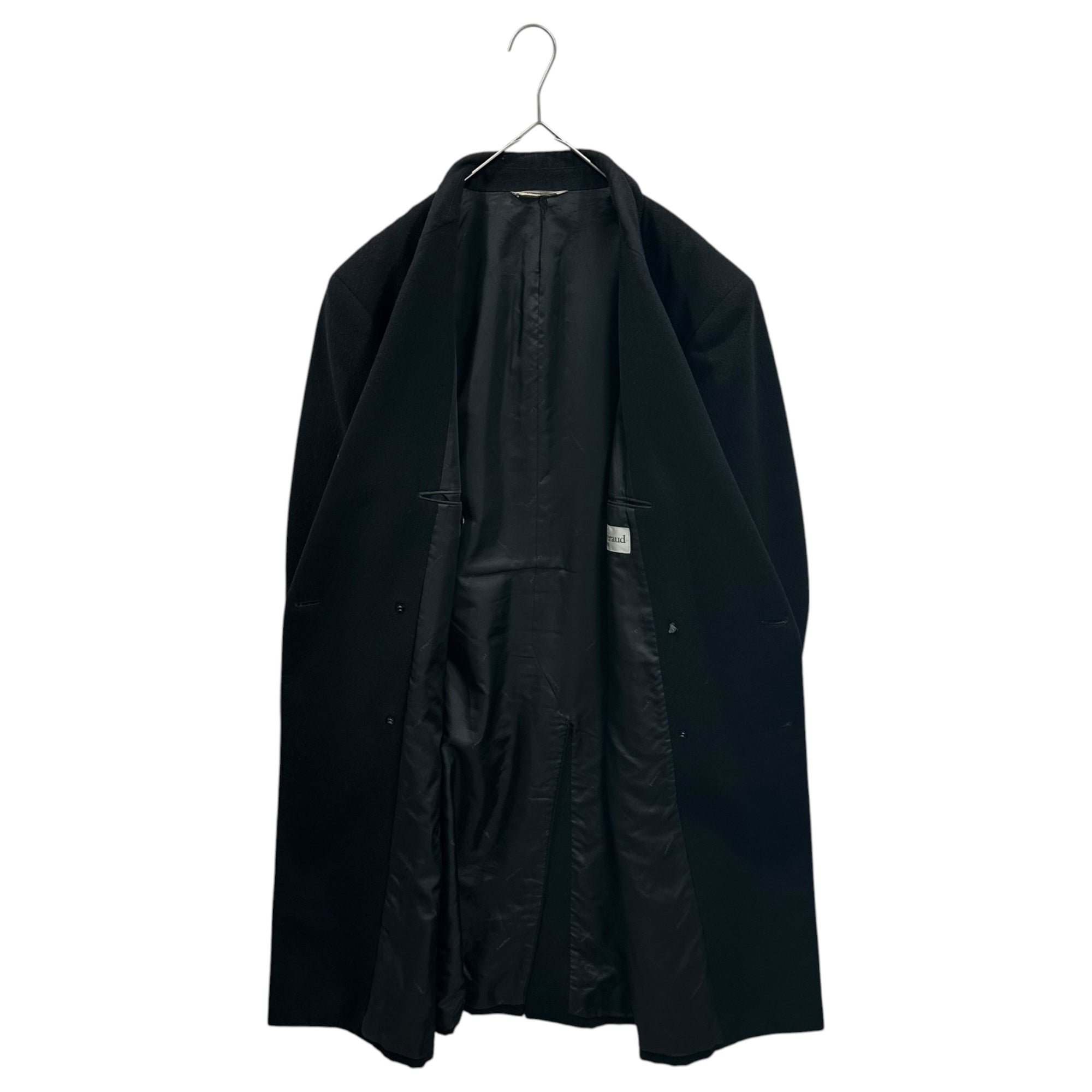 LOUIS FERAUD(ルイフェロー) Vintage Wool Long Coat ヴィンテージ ウール ロング コート S ブラック