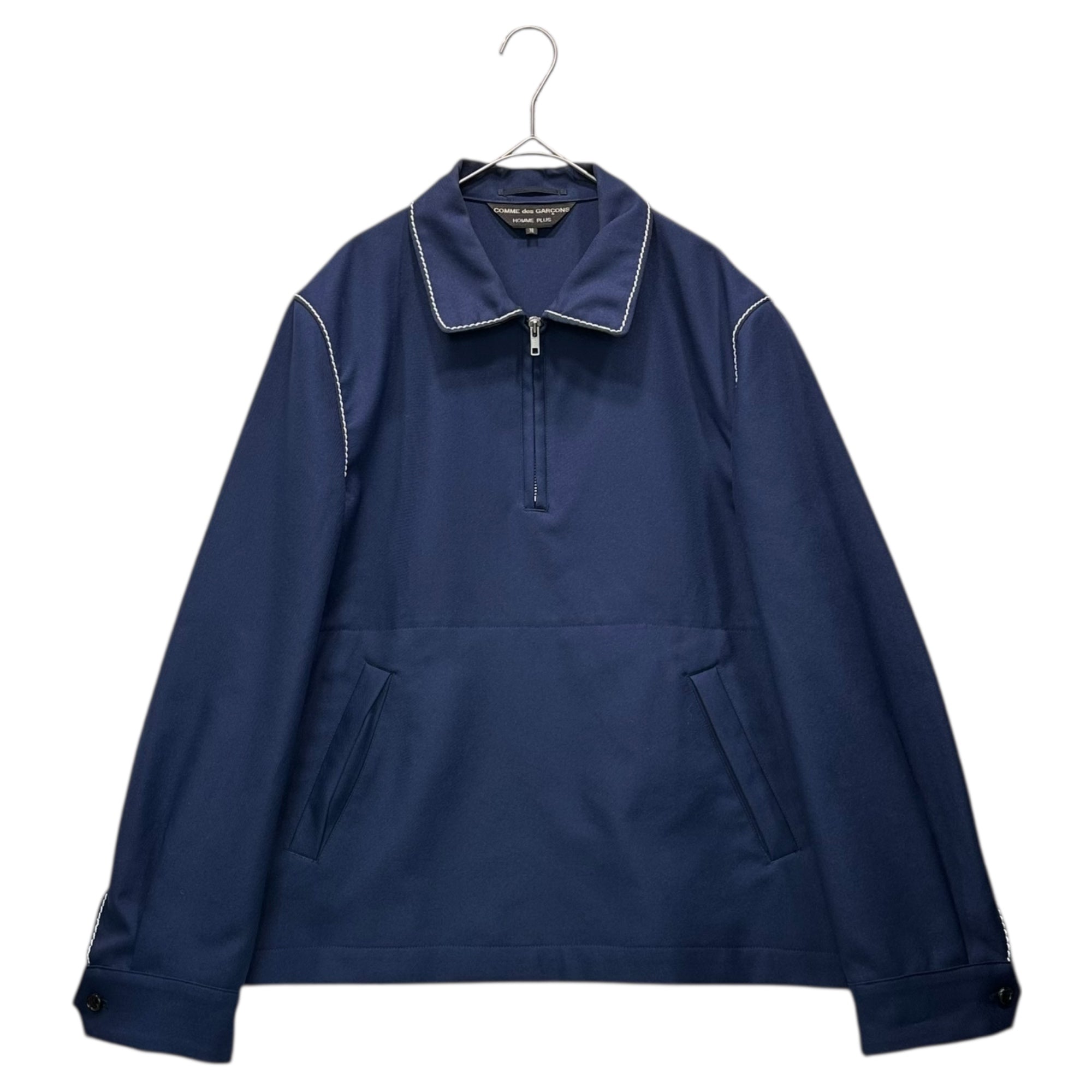 COMME des GARCONS HOMME PLUS(コムデギャルソンオムプリュス) 99AW Souvenir Kitsch stitch pullover Jacket スーベニールキッチュ期 ステッチ プルオーバー ジャケット M ネイビー エルメス期