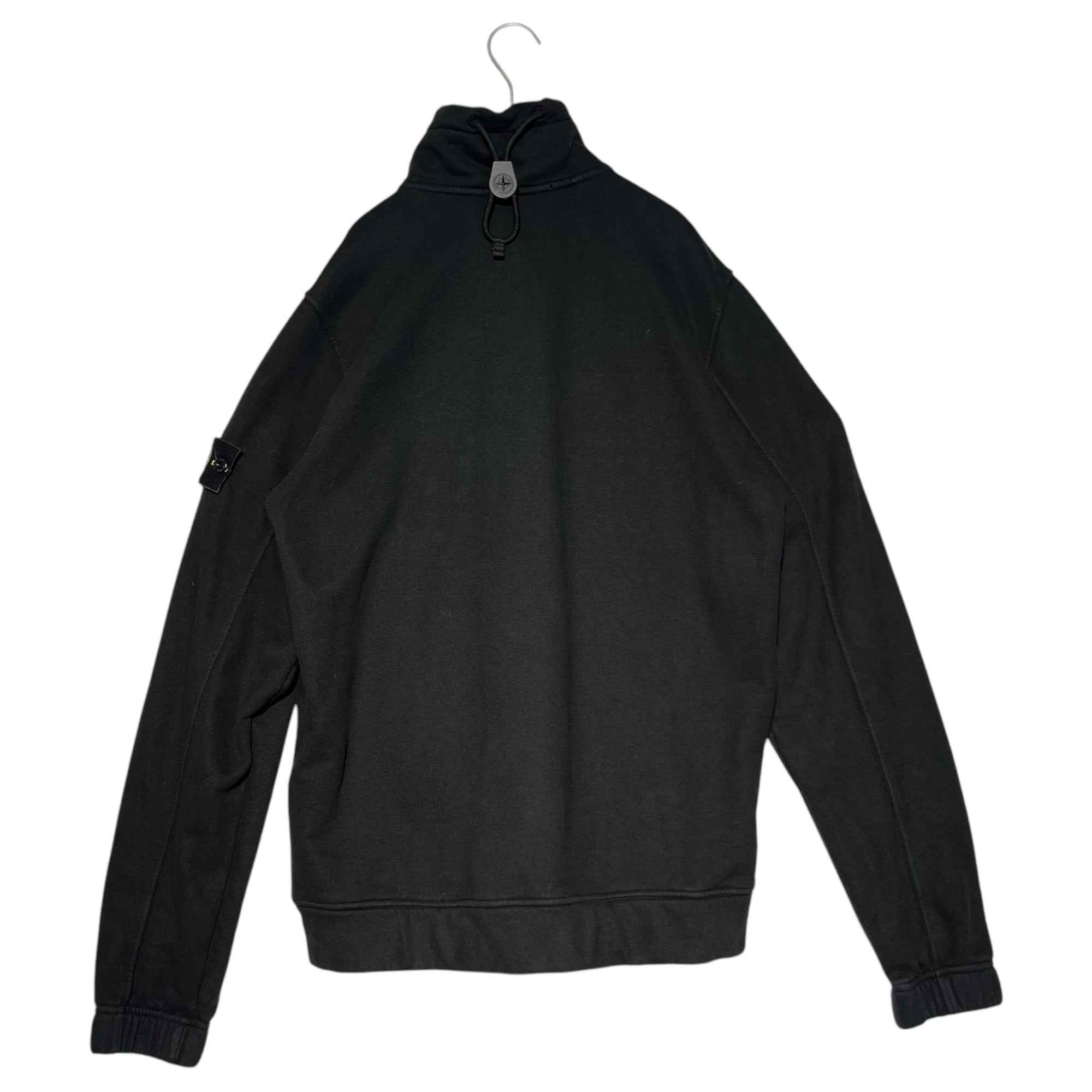 STONE ISLAND(ストーンアイランド) 20AW Stand collar half zip sweatshirts スタンドカラー ハーフ ジップ スウェット 731561520 S ブラック ポケット