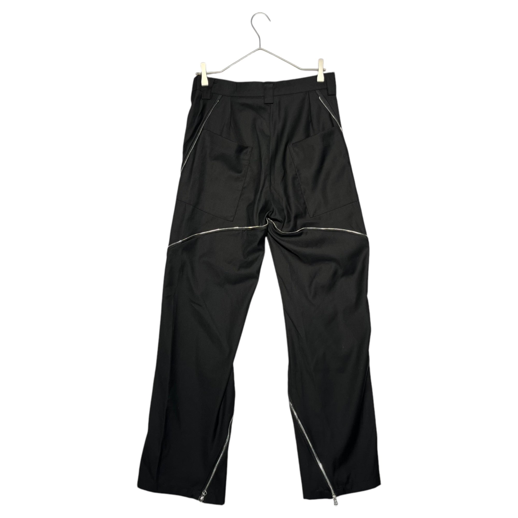 Argue Culture(アーギューカルチャー) Gimmick zip pants ギミック ジップ パンツ S ブラック