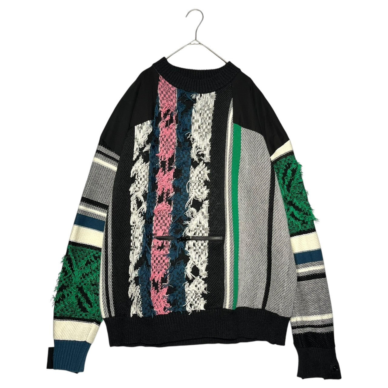 sacai(サカイ) 22SS Rag Jacquard Knit Pullover ラグ ジャカード ニット プルオーバー 22-02749 4(XL程度) マルチカラー