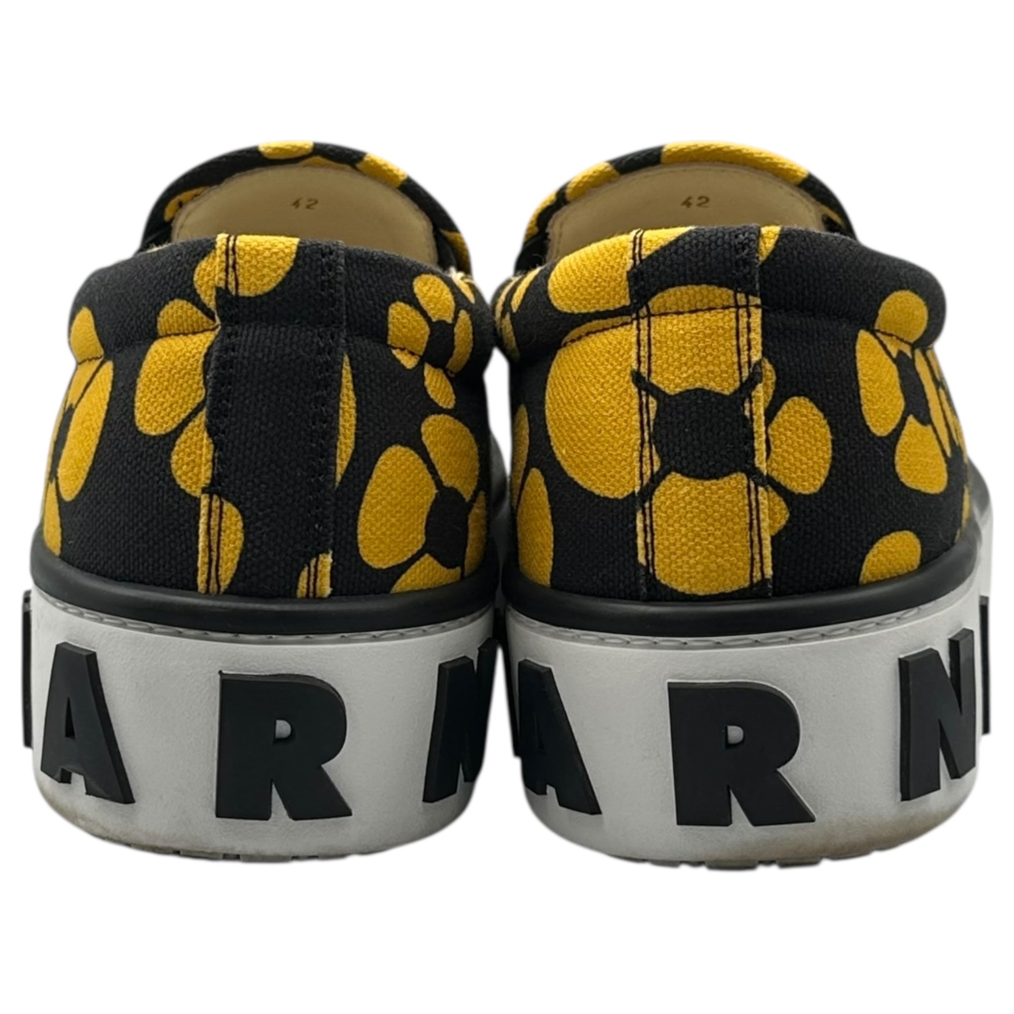 MARNI × Carhartt WIP(マルニ × カーハート) SLIP-ON SNEAKERS スリッポン 厚底 スニーカー SNZU013103 42(約27cm程度 ブラック×イエロー コラボ