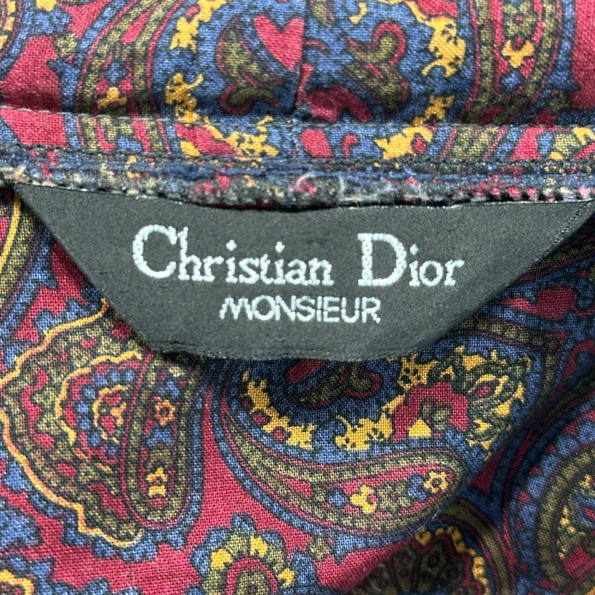 Christian Dior MONSIEUR(クリスチャンディオールムッシュ) 80's Paisley Cotton Gown Cardigan 80年代 ペイズリー コットン ガウン カーディガン パープル
