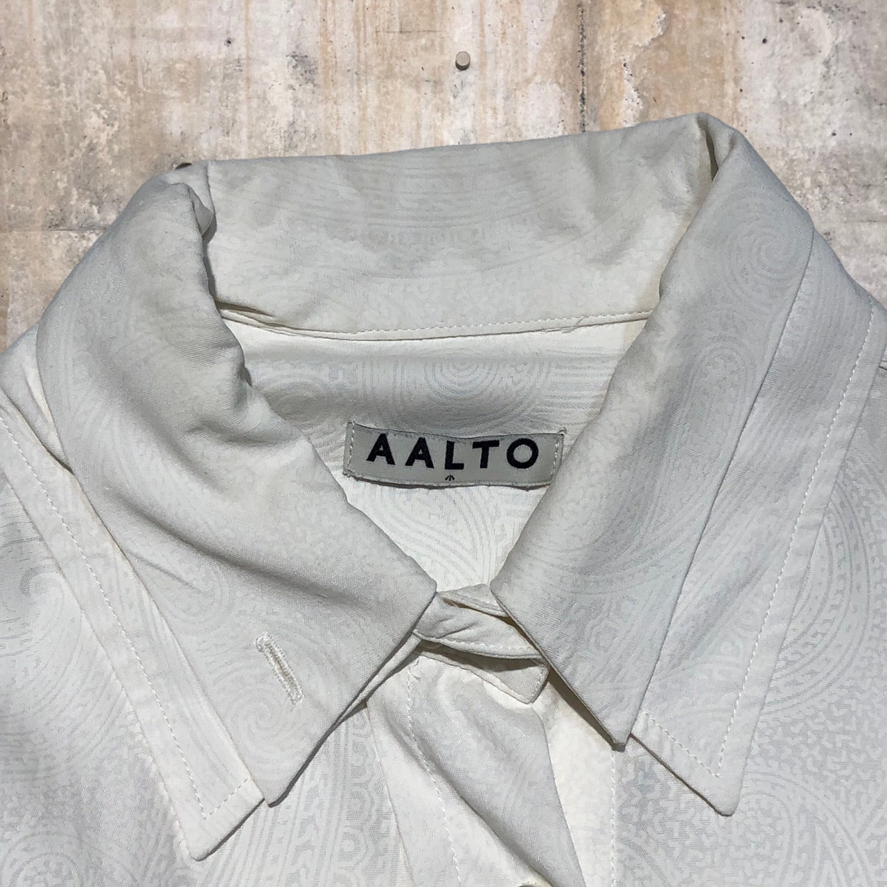 AALTO(アールト) ダブルカラーペイズリーショートシャツジャケット AA-SS18-B1SH2-533 34(Sサイズ程度) ホワイト