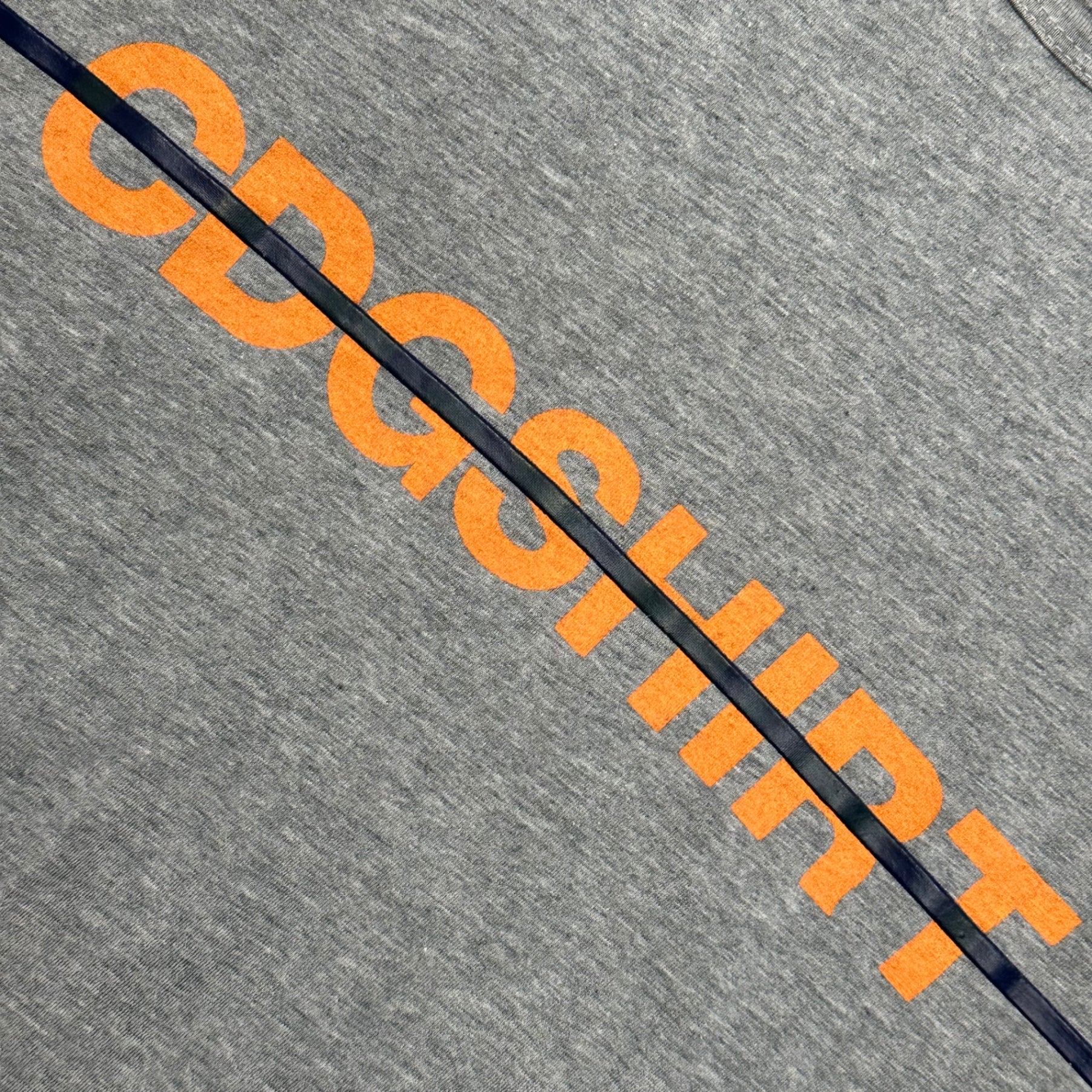 COMME des GARCONS SHIRT(コムデギャルソンシャツ) 1990's ”CDGSHIRT” Logo Line S/S Tee ロゴ ライン 半袖 Tシャツ M グレー 90年代