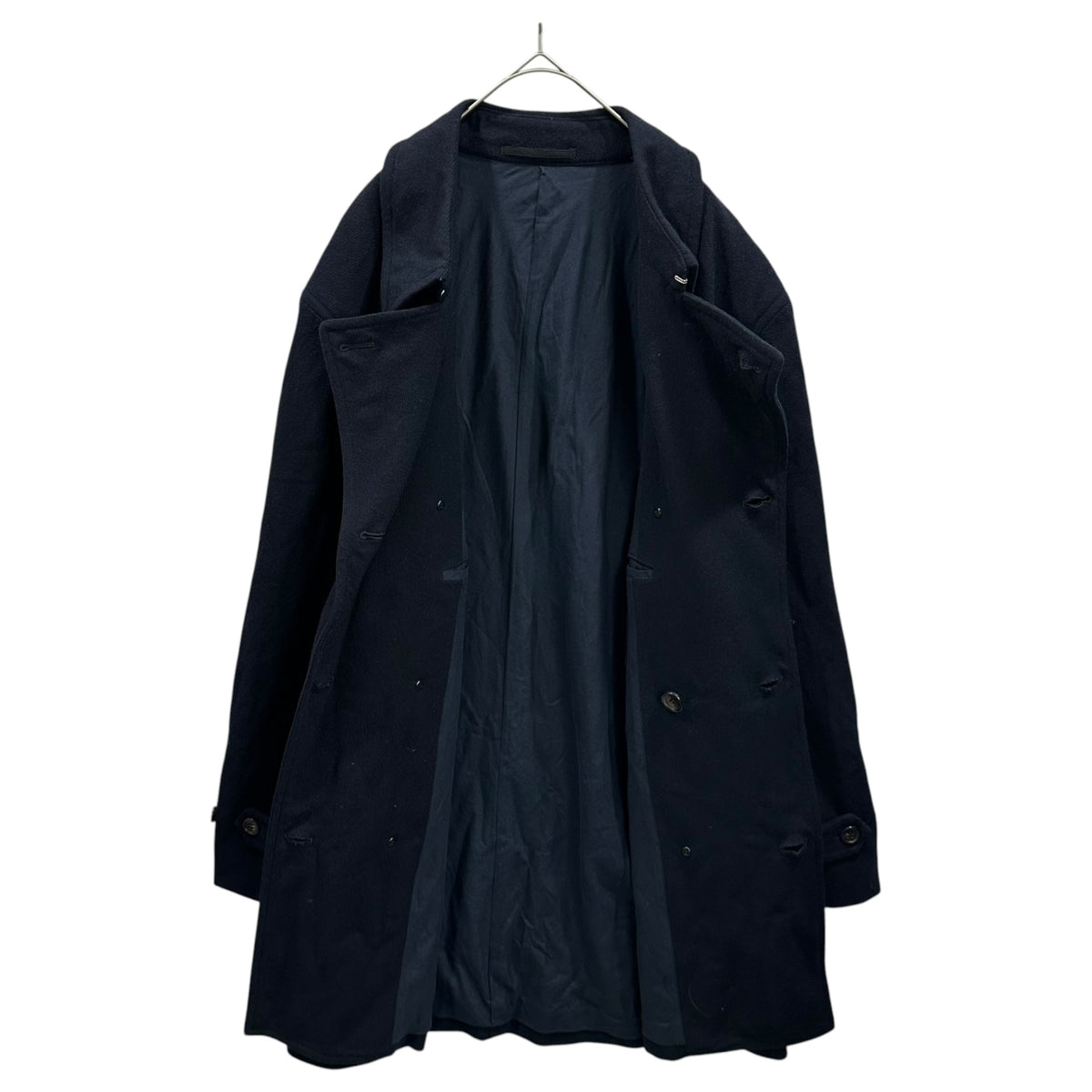 COMME des GARCONS HOMME PLUS(コムデギャルソンオムプリュス) 1997AW Double-Layer Wool Half Coat ダブル ウール ハーフ コート PC-040040 M ネイビー AD1997 90s アーカイブ
