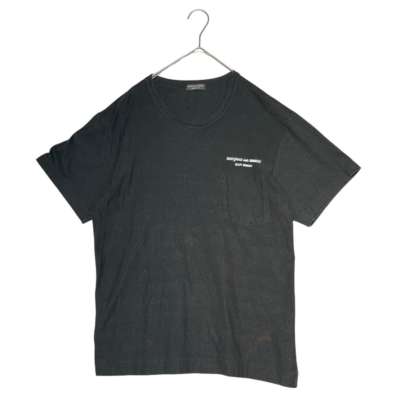 COMME des GARCONS HOMME PLUS(コムデギャルソンオムプリュス) 90's Inverted logo inside-out T-shirt 90年代 反転ロゴ インサイドアウト Tシャツ PT-100130 FREE ブラック AD1997