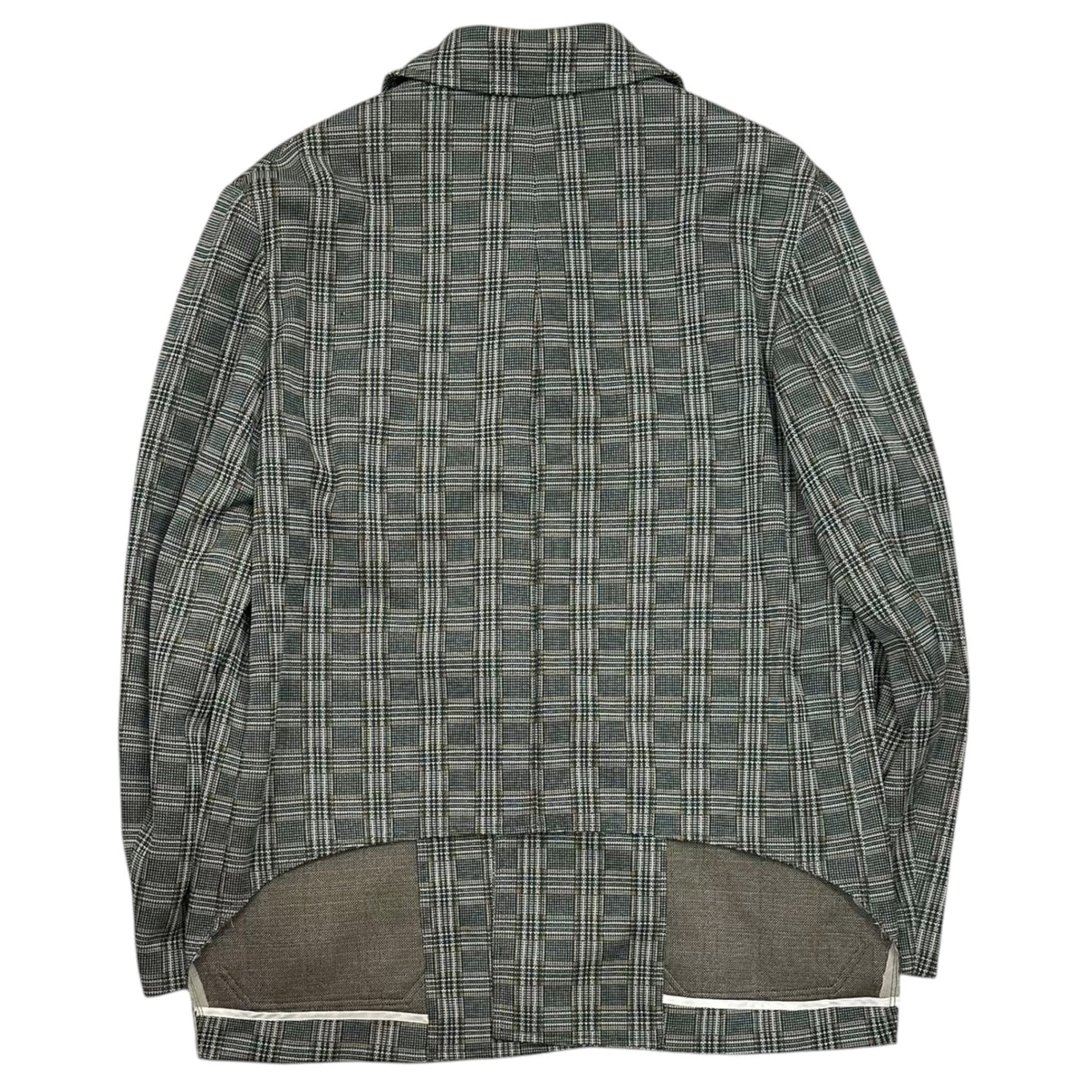 COMME des GARCONS HOMME PLUS(コムデギャルソンオムプリュス) 2002SS Esther Check Cutout Back Jacket エステル チェック カットアウトバック ジャケット PE-J013 M グリーン AD2001 00s 蛍光期 アーカイブ 稀少