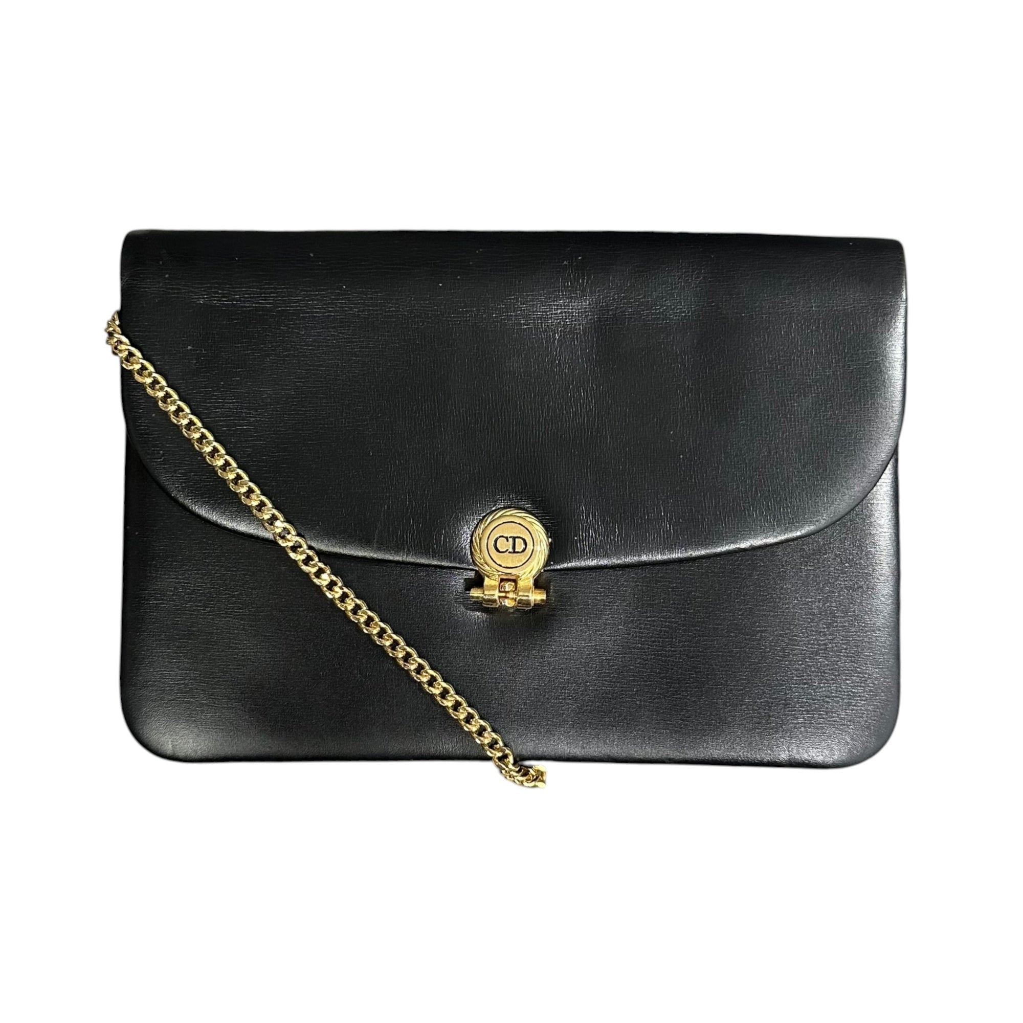 Christian Dior(クリスチャンディオール) 1980's Chain Leather Shoulder Bag チェーン レザー ショルダー バッグ ブラック 80's 80年代 ヴィンテージ
